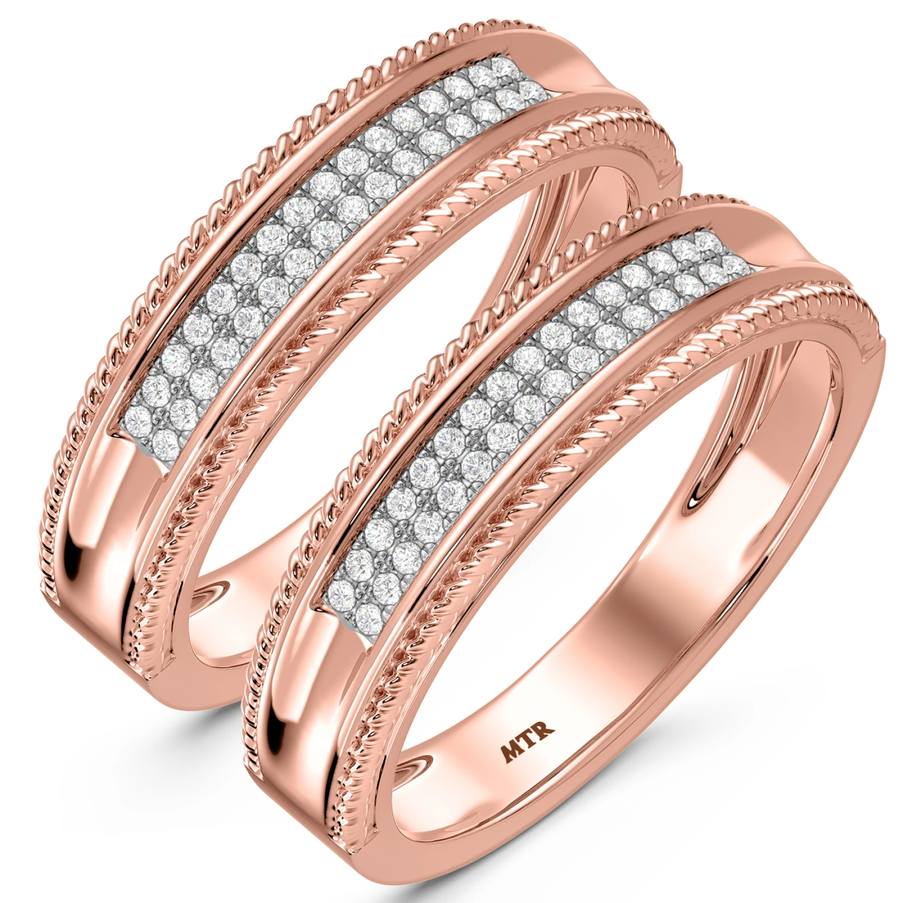 Zuri 1/3 ct tw. Diamond Same Sex Mens Band Set - view 1