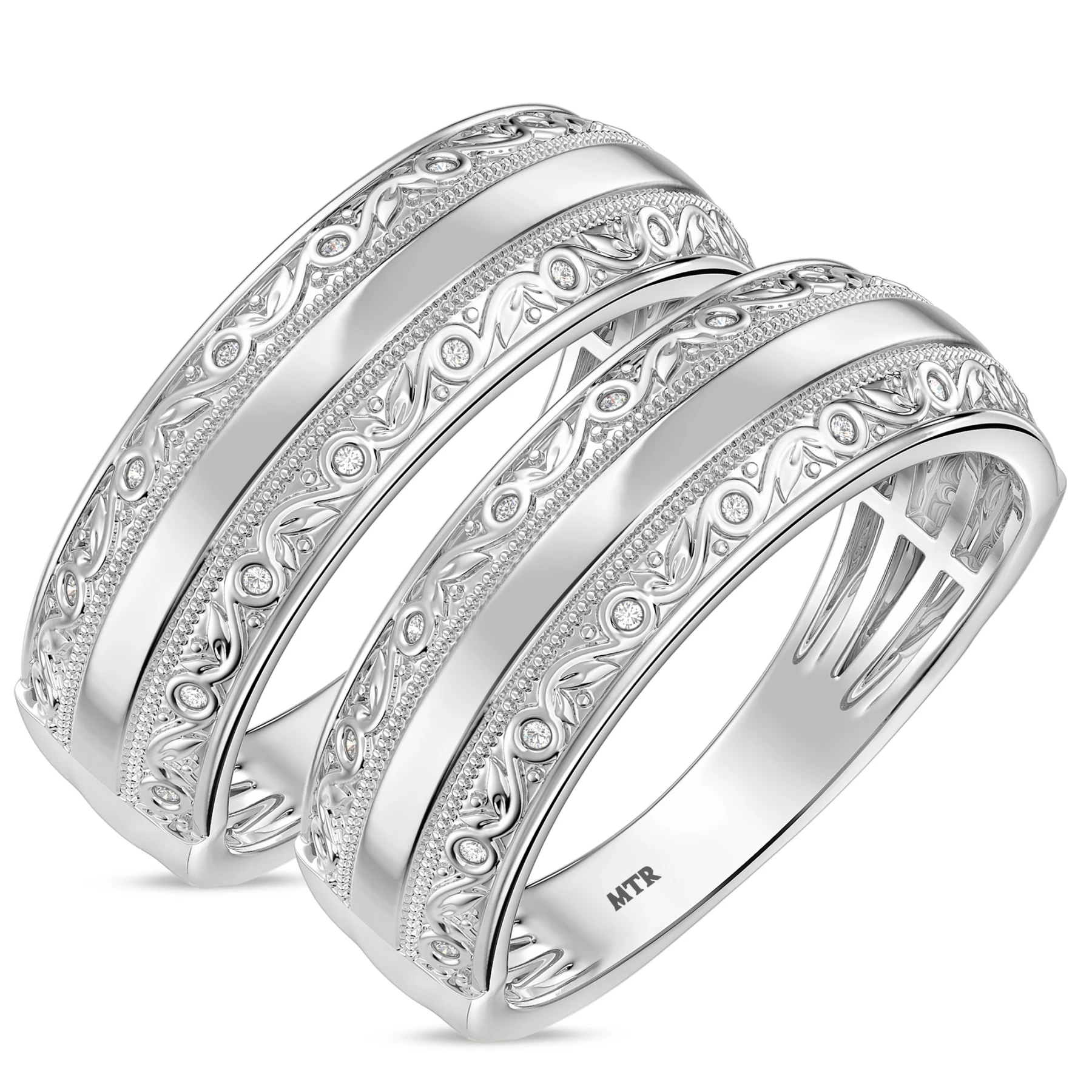 Zarina 1/5 ct tw. Lab Grown Diamond Same Sex Mens Band Set
