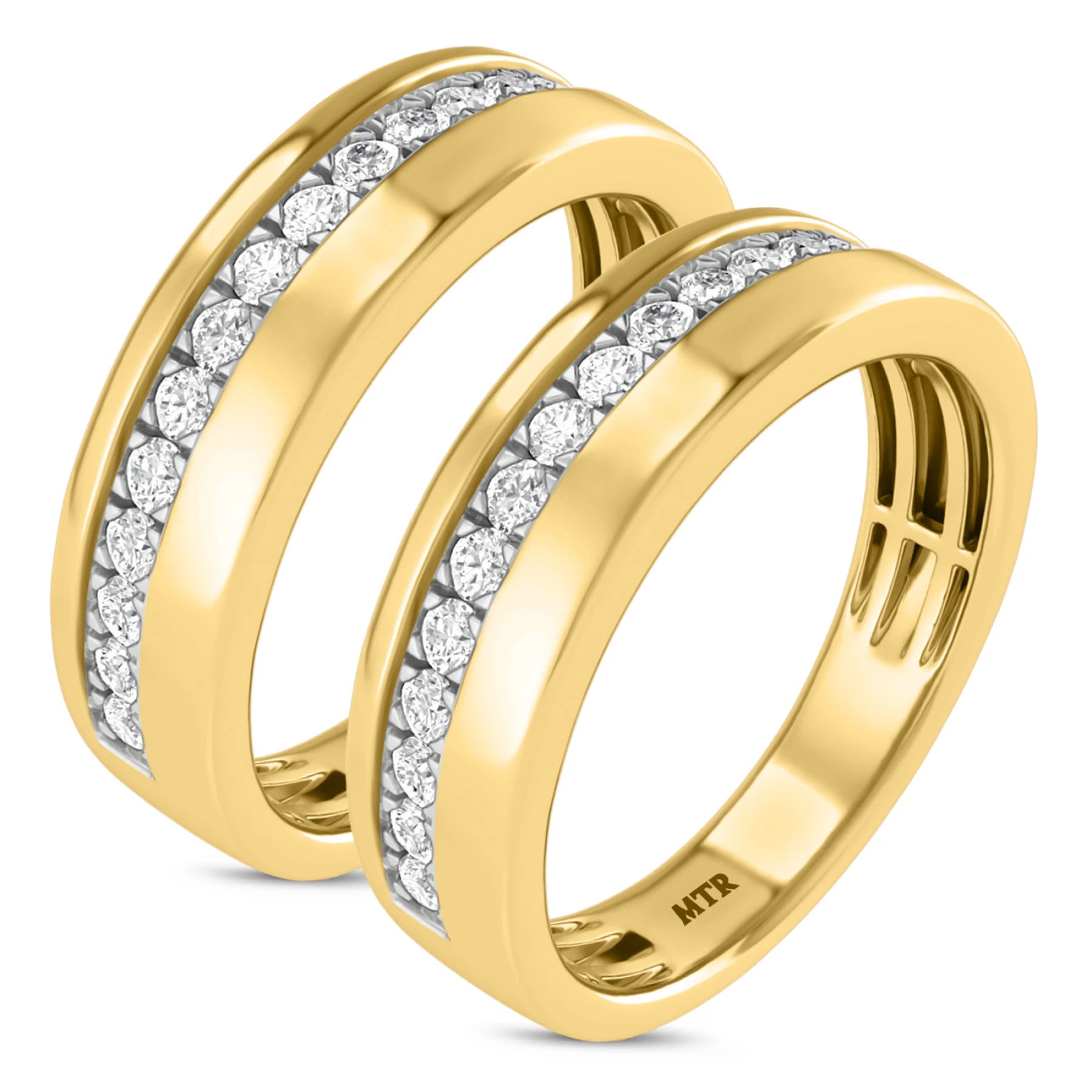 Daisy 7/8 ct tw. Lab Grown Diamond Same Sex Mens Band Set - view 1