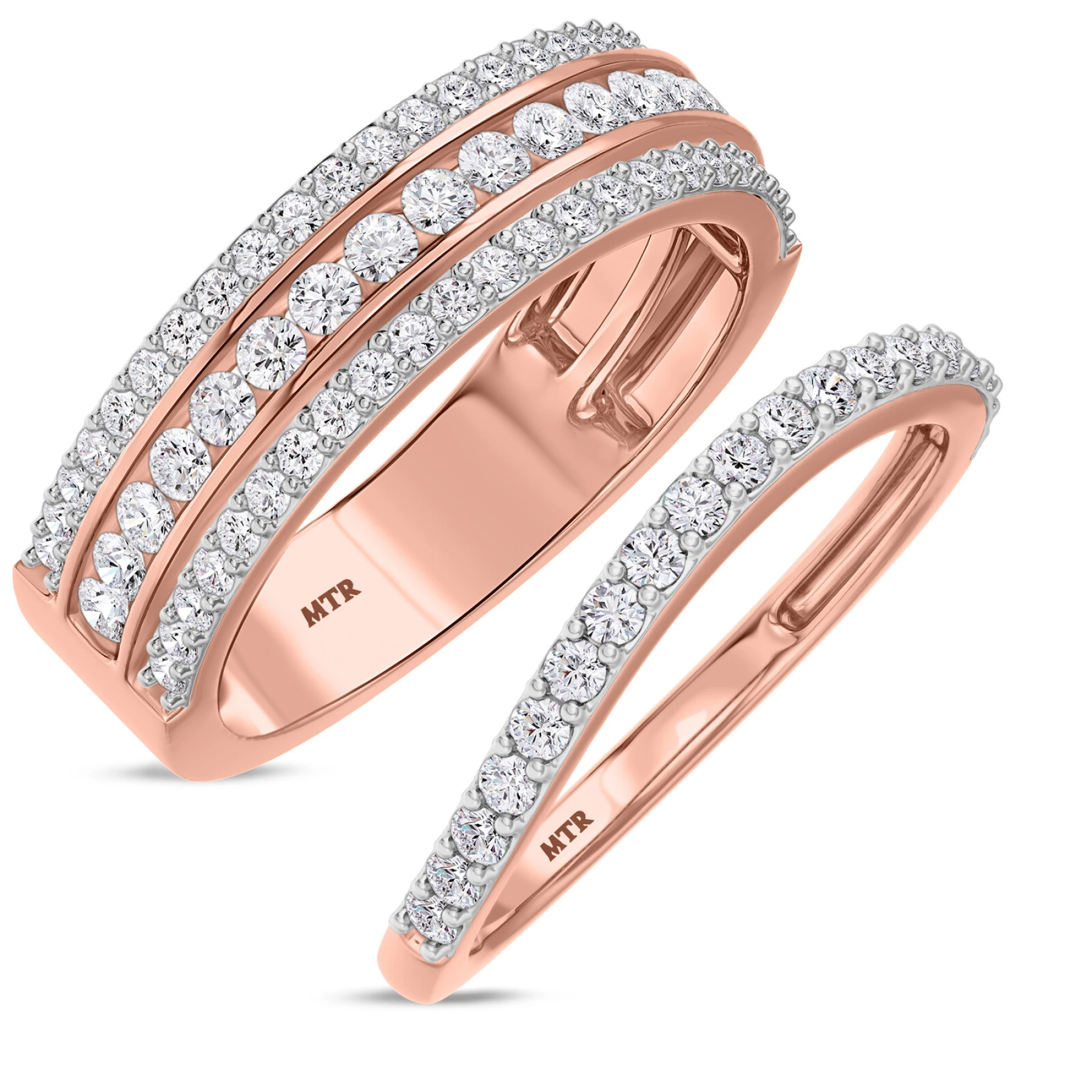 Jemma 1 1/4 ct tw. Lab Grown Diamond Wedding Band Set - view 1