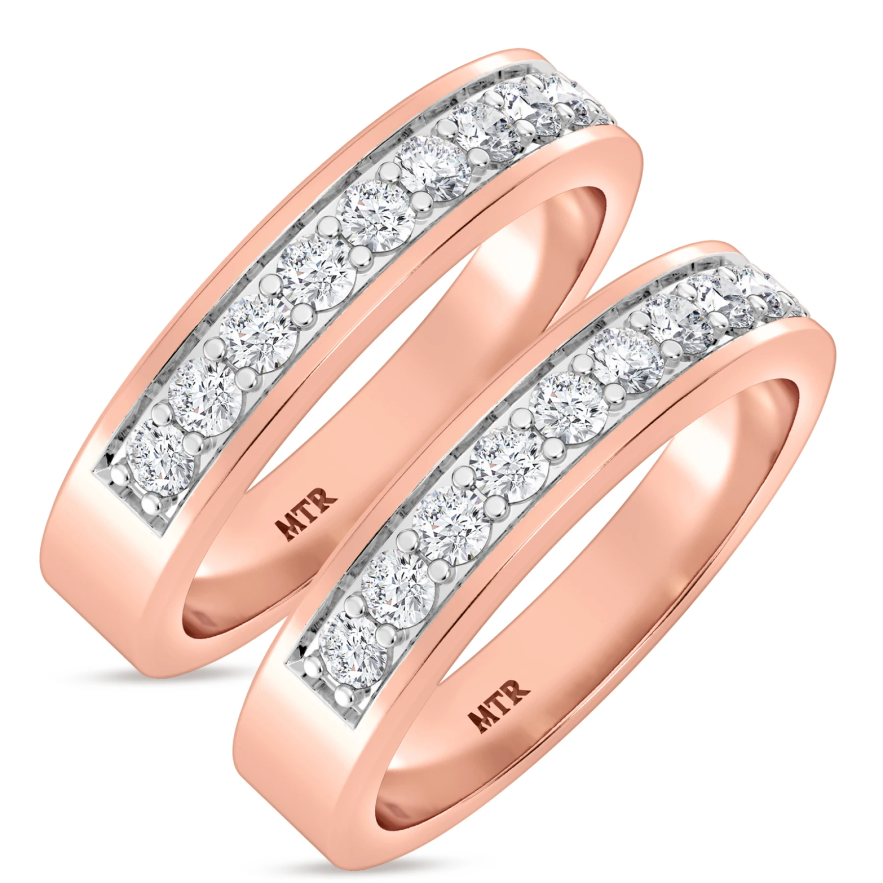 Oxley 1 1/5 ct tw. Lab Grown Diamond Same Sex Mens Band Set - view 1