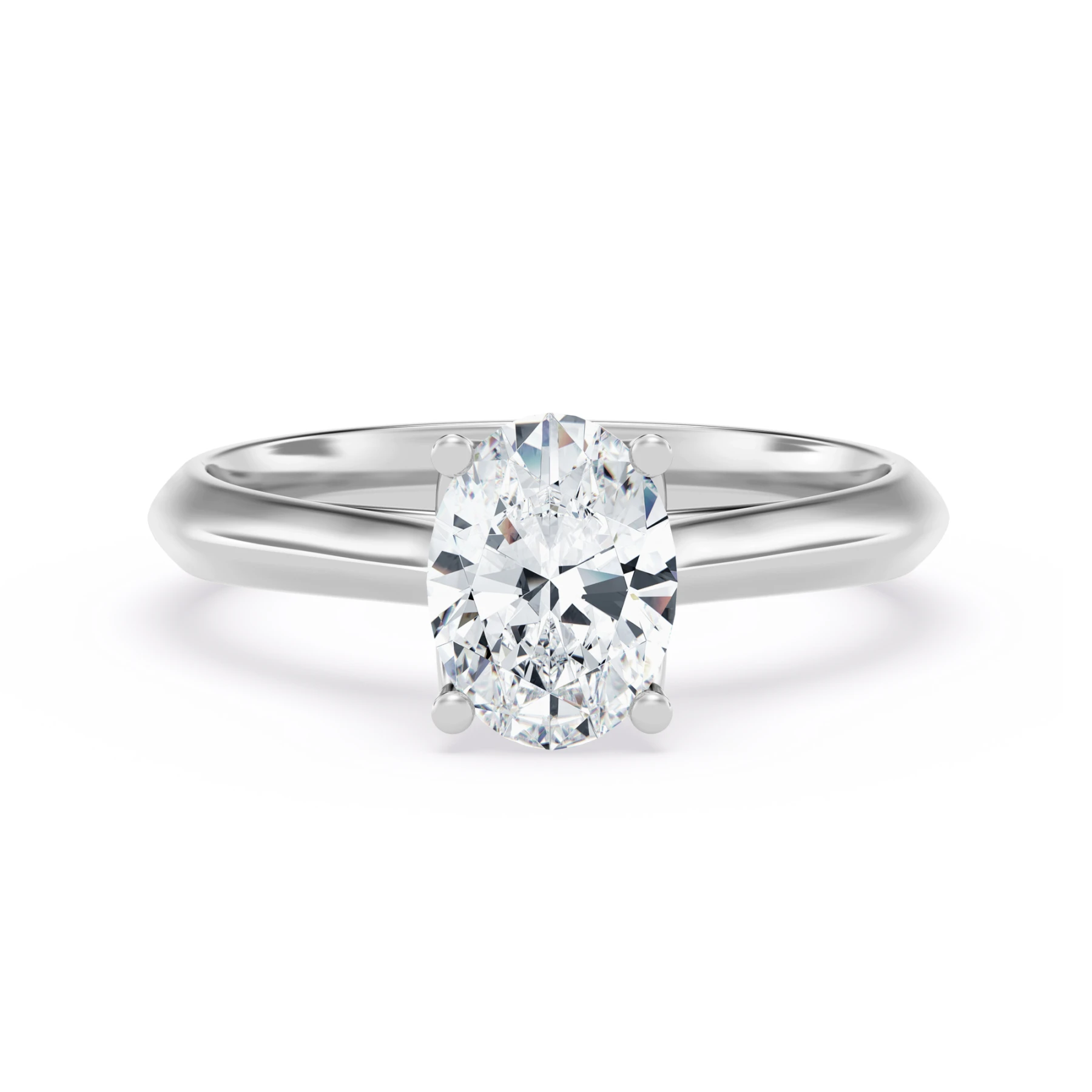 Jena 1 ct tw. Lab Grown Diamond Oval Solitaire Engagement Ring Vermeil