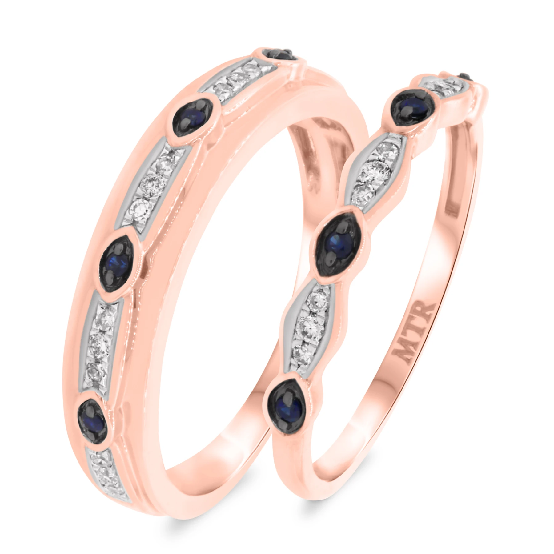 Farida 1/6 ct tw. Diamond Wedding Band Set - view 1