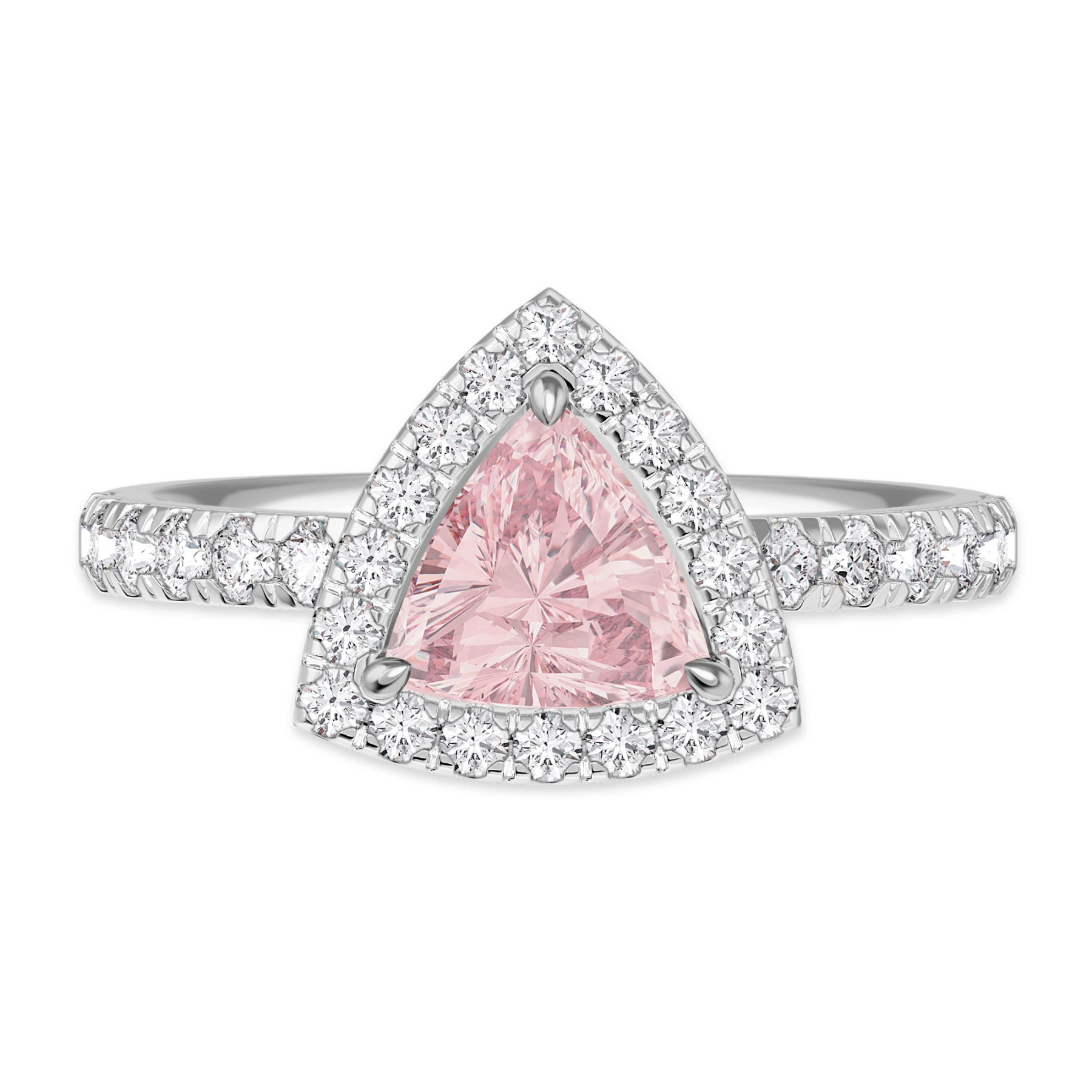 Arden 1 1/4 Carat T.W. Morganite and diamond Engagement Ring Vermeil