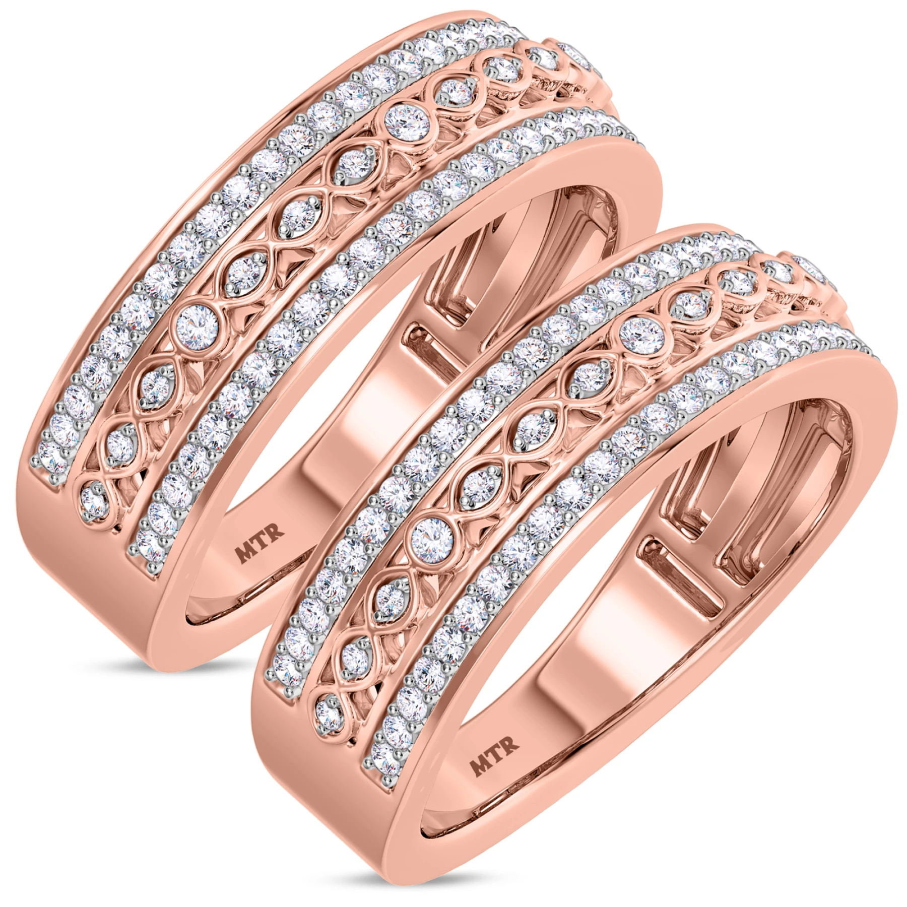 Charaya 7/8 ct tw. Diamond Same Sex Mens Band Set