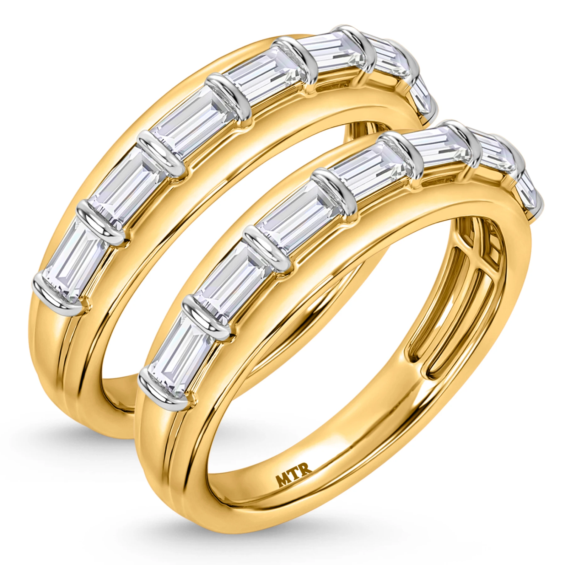 Canna 2 1/10 ct tw. Lab Grown Diamond Same Sex Mens Band Set