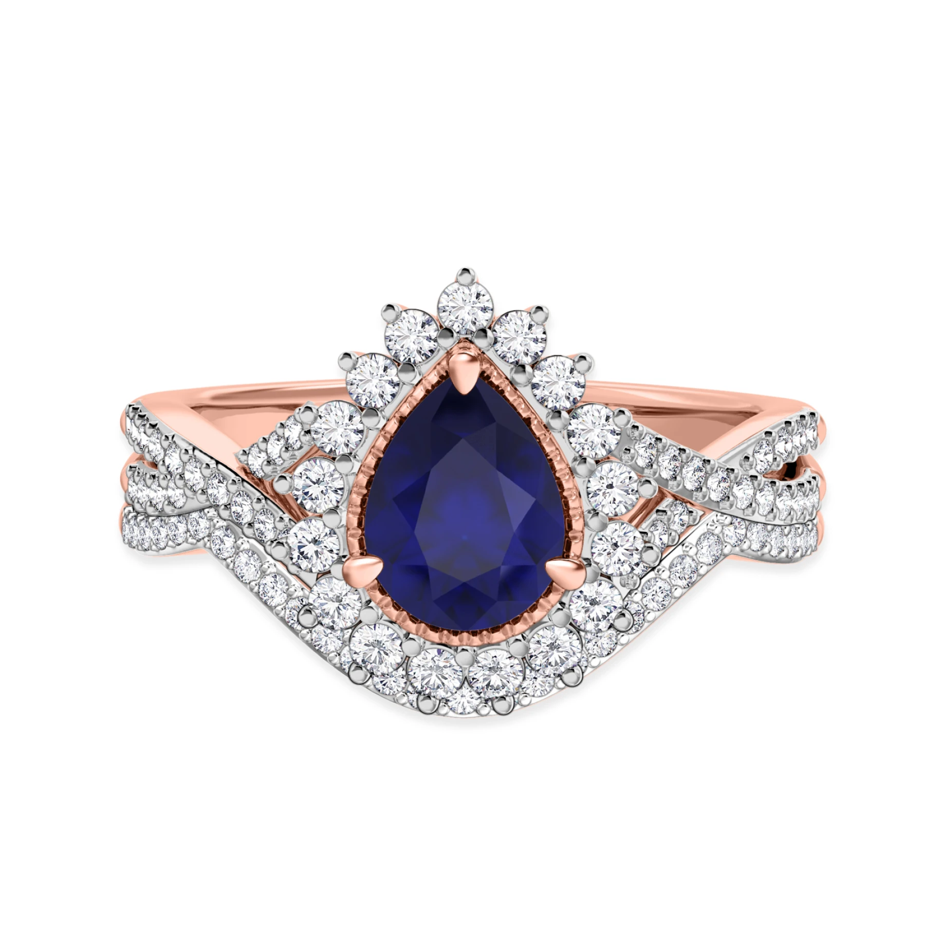 Liana 2 Carat T.W. and Diamond Matching Bridal Ring Set