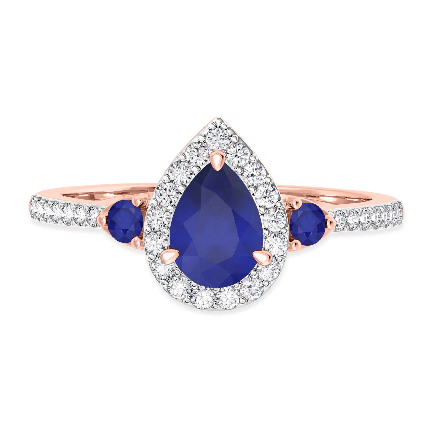 Ixora 1 1/10 Carat T.W. Sapphire and diamond Engagement Ring - view 1