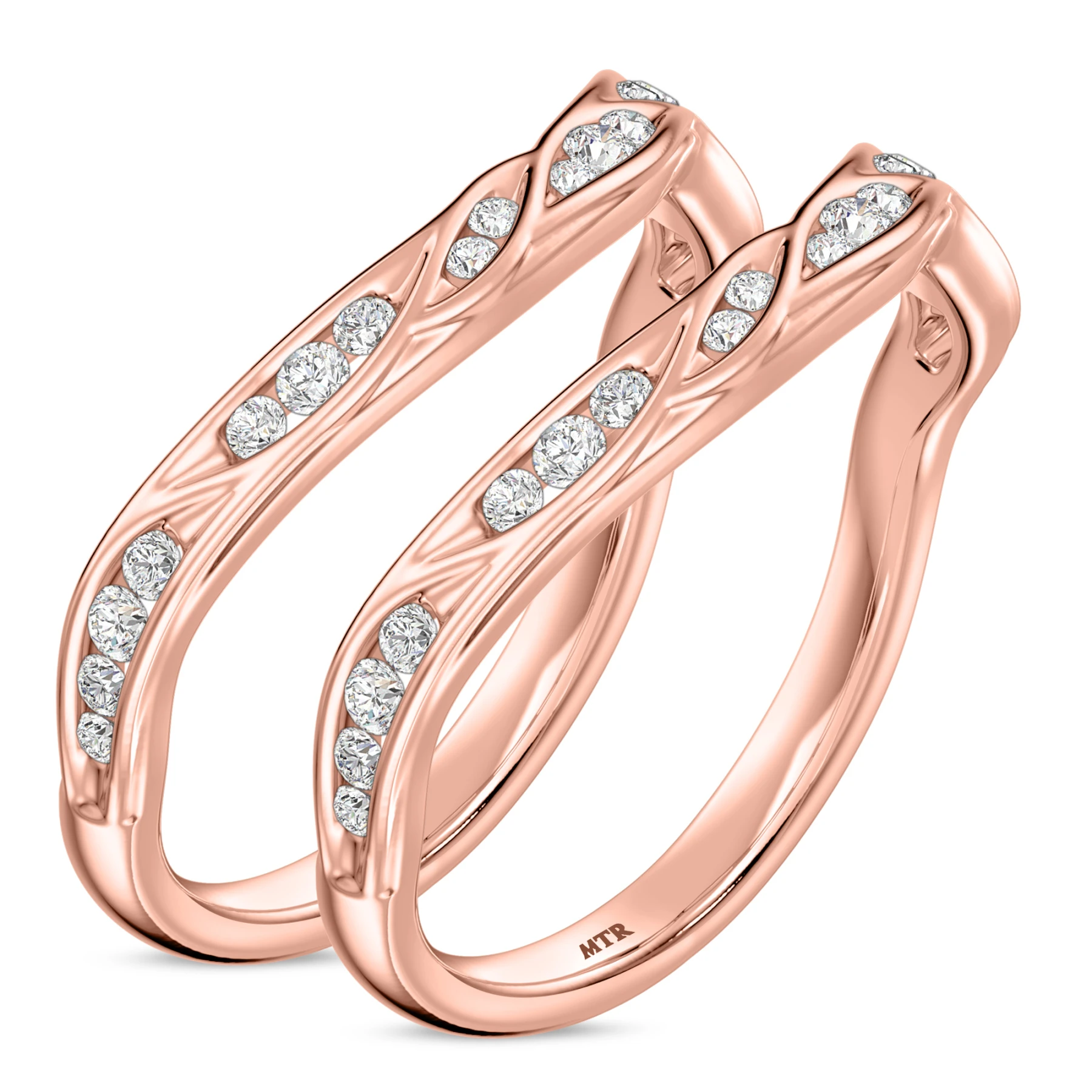 Elara 1/3 ct tw. Lab Grown Diamond Same Sex Ladies Band Set