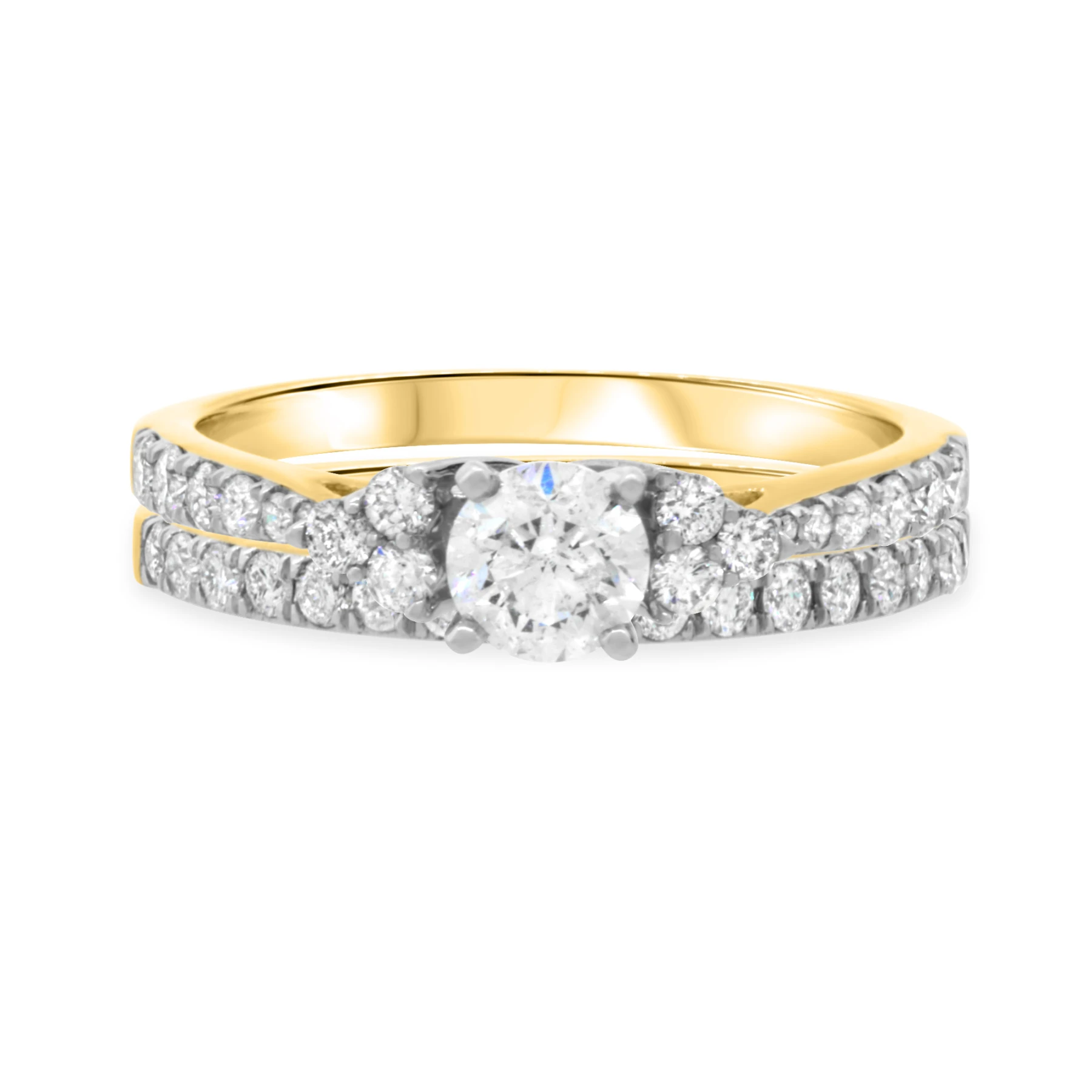 Dothan 1 1/10 Carat T.W. Diamond Round Solitaire Bridal Set - view 1