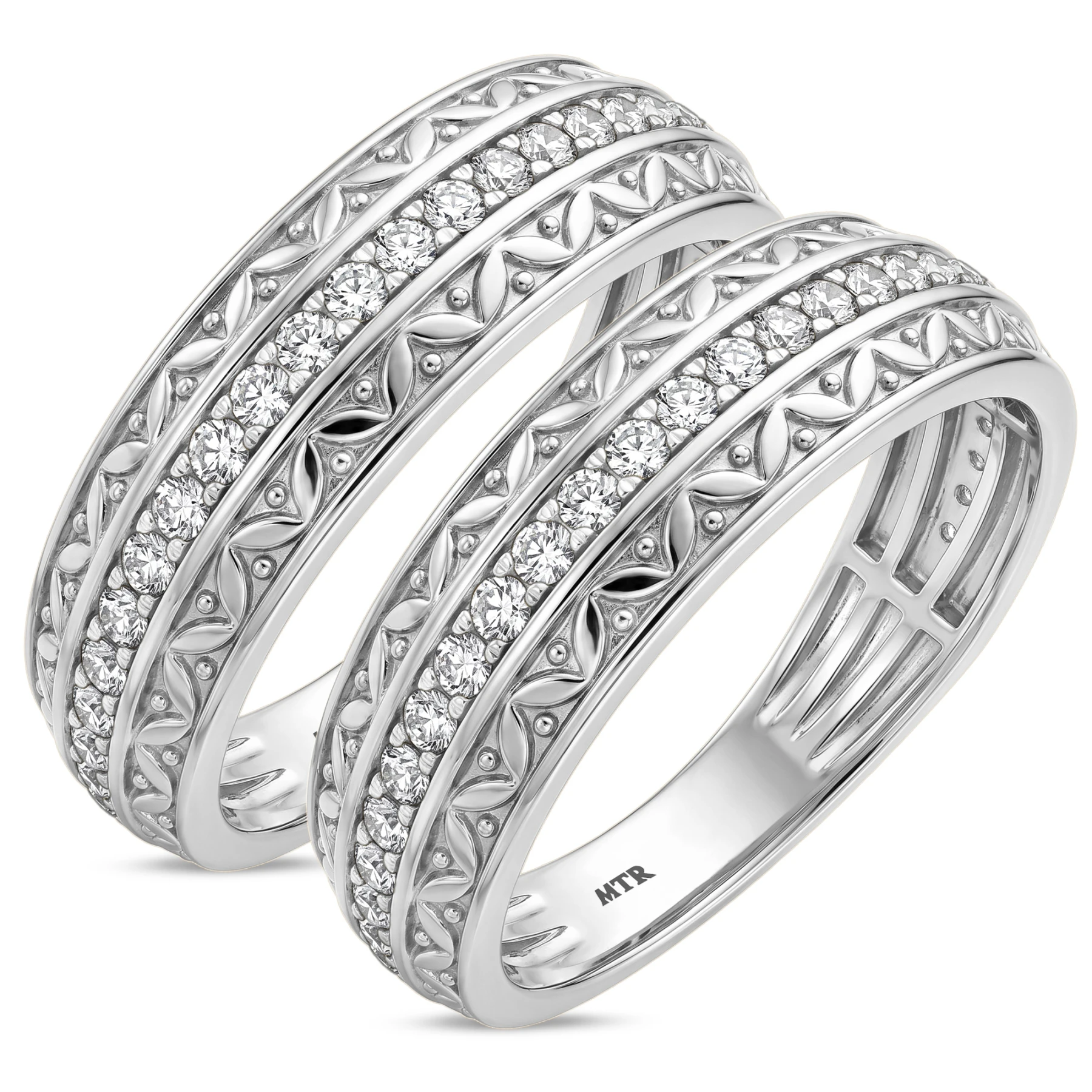 Rosavina 1/2 ct tw. Lab Grown Diamond Same Sex Mens Band Set