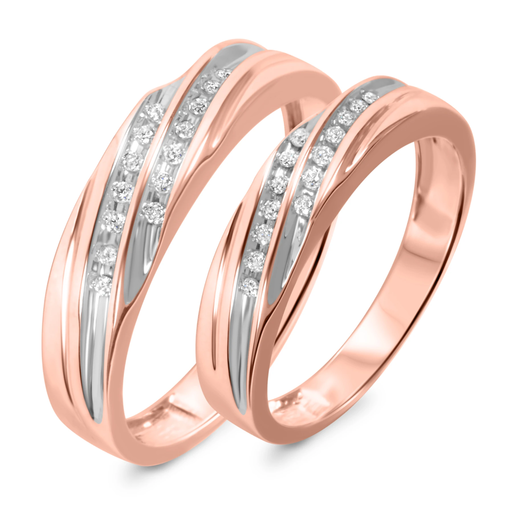 Adalyn 1/7 ct tw. Diamond Wedding Band Set - view 1
