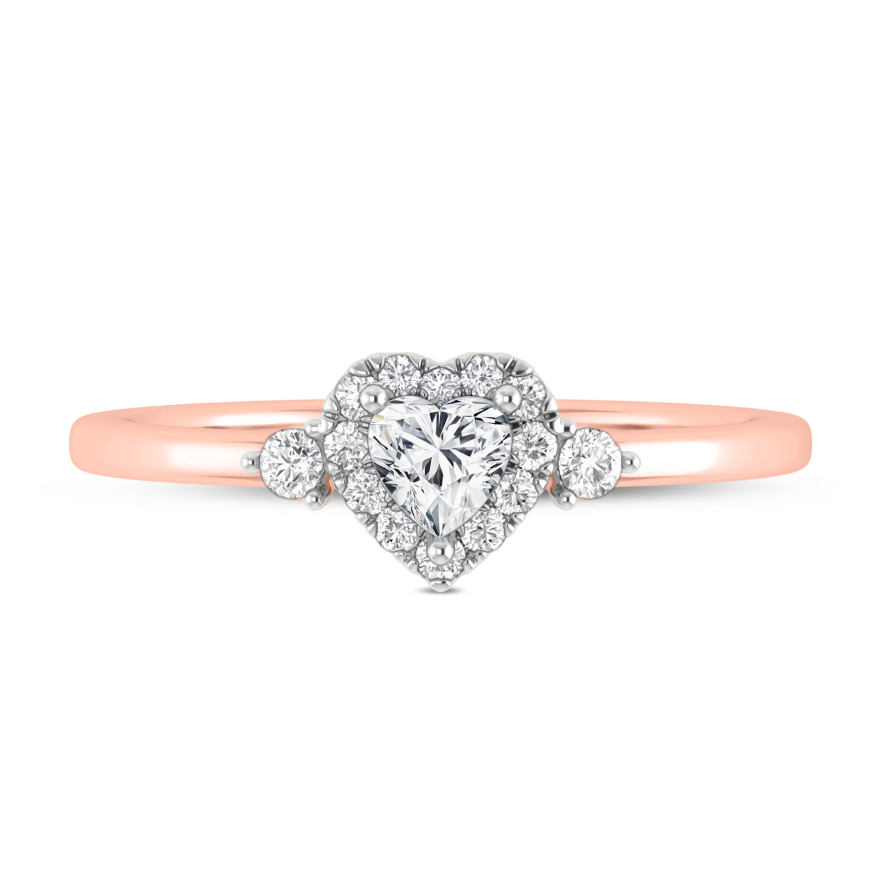 Dane 3/8 ct tw. Lab Grown Diamond Heart Solitaire Engagement Ring - view 1