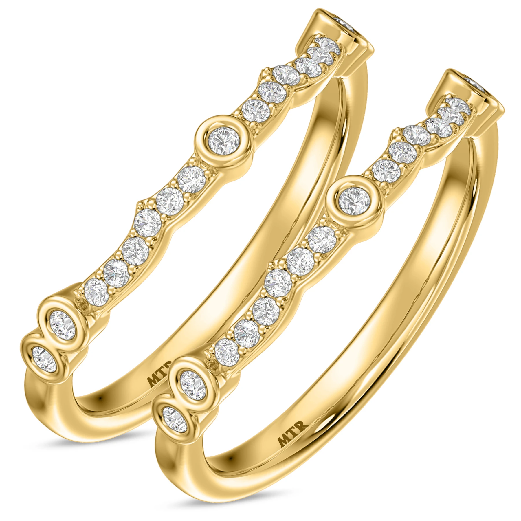 Virelle 1/5 ct tw. Lab Grown Diamond Same Sex Ladies Band Set