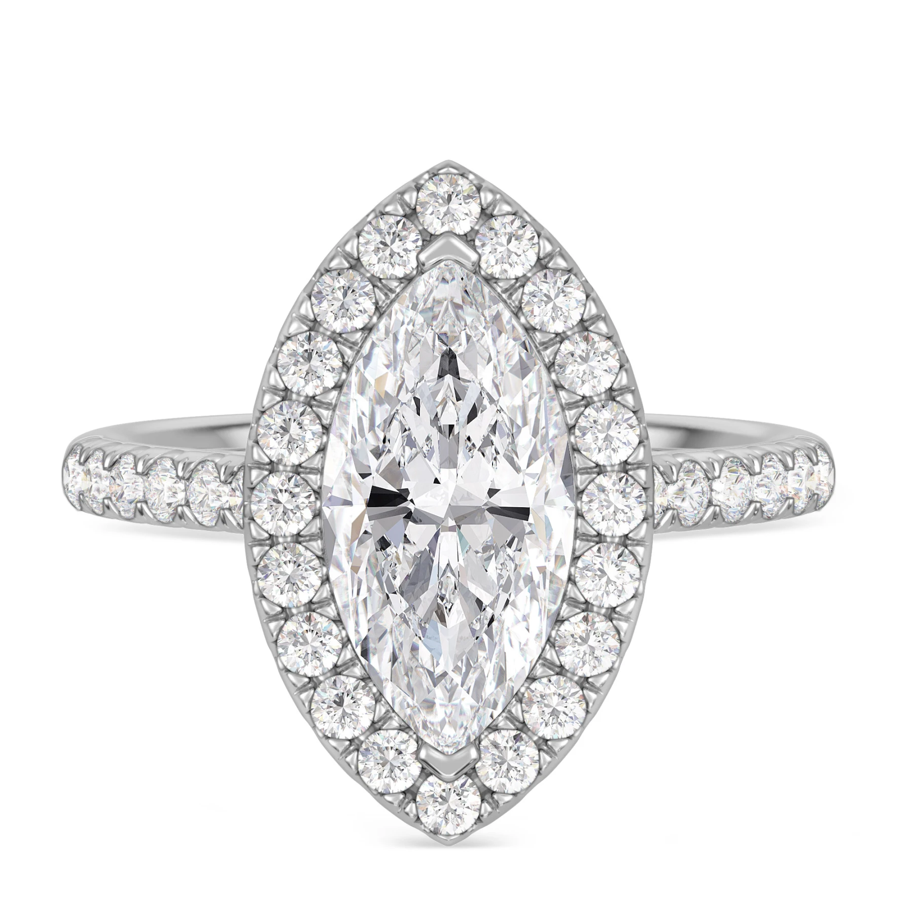 Adeola 2 5/8 ct tw. Lab Grown Diamond Marquise Solitaire Engagement Ring Vermeil