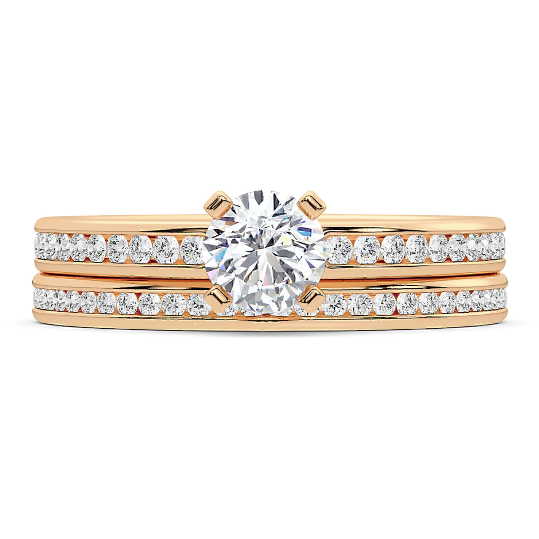 Jacinta 1 3/8 ct tw. Lab Grown Diamond Round Solitaire Bridal Set - view 1