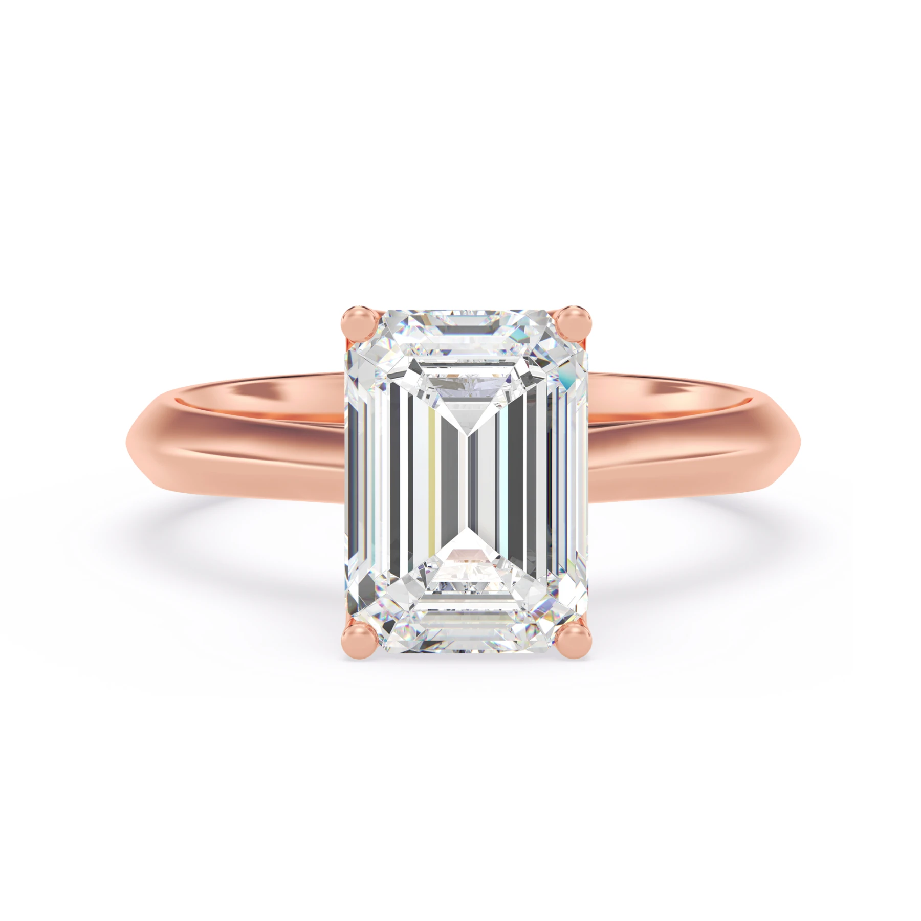 Jena 3 ct tw. Lab Grown Diamond Emerald Solitaire Engagement Ring