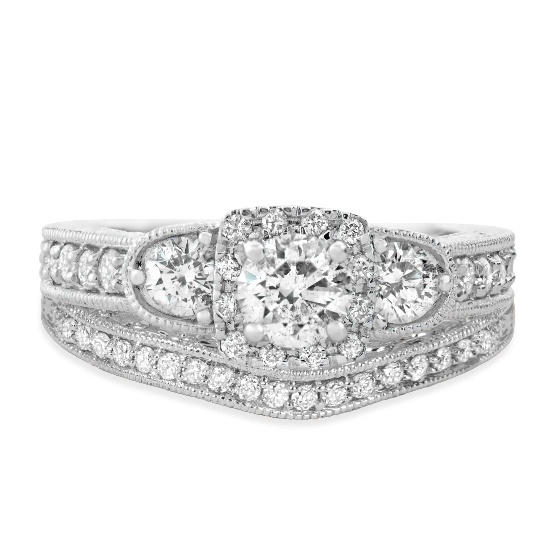 Danica 1 1/2 ct tw. Lab Grown Diamond Round Solitaire Bridal Set - view 1