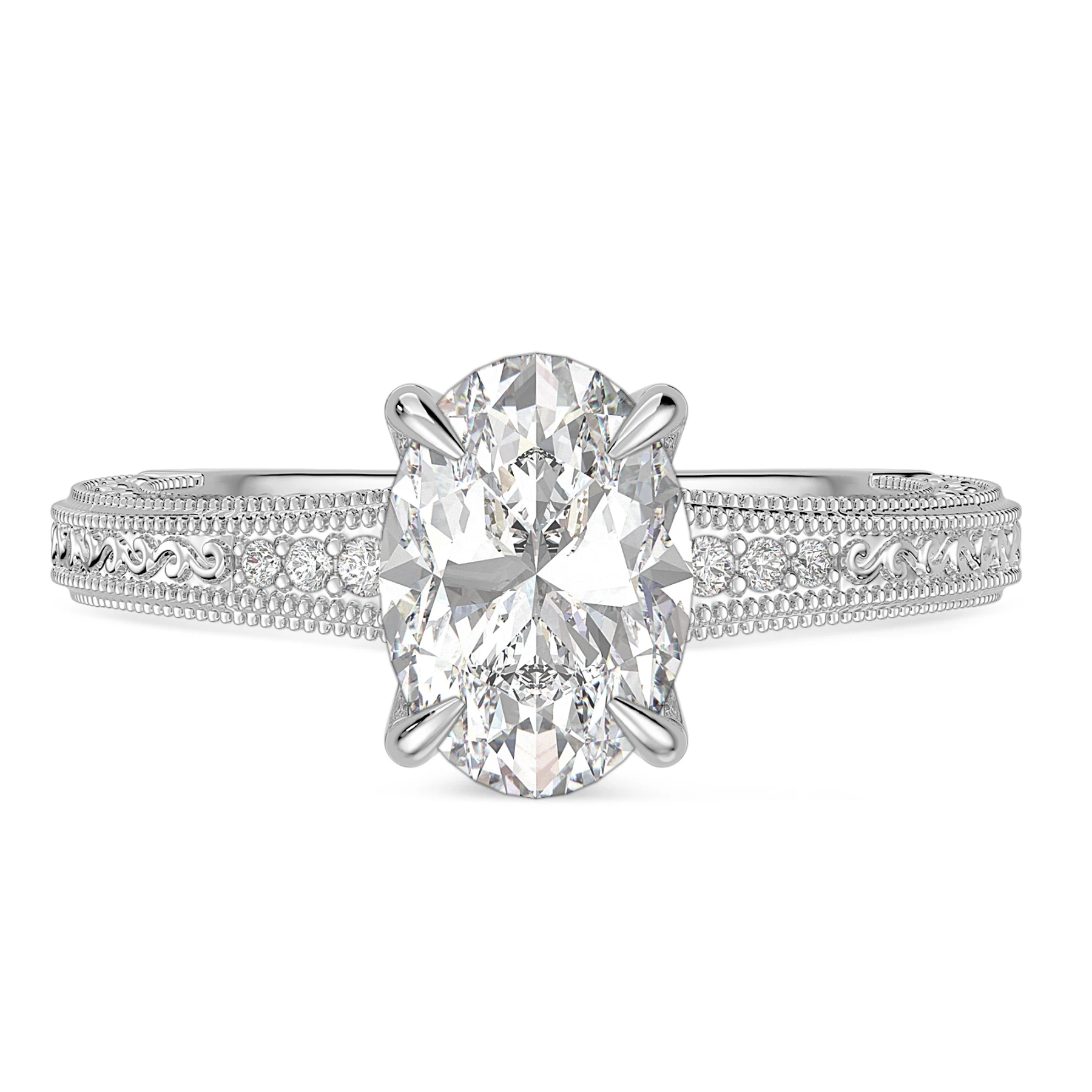 Luzara 2 1/10 ct tw. Lab Grown Diamond Oval Solitaire Engagement Ring