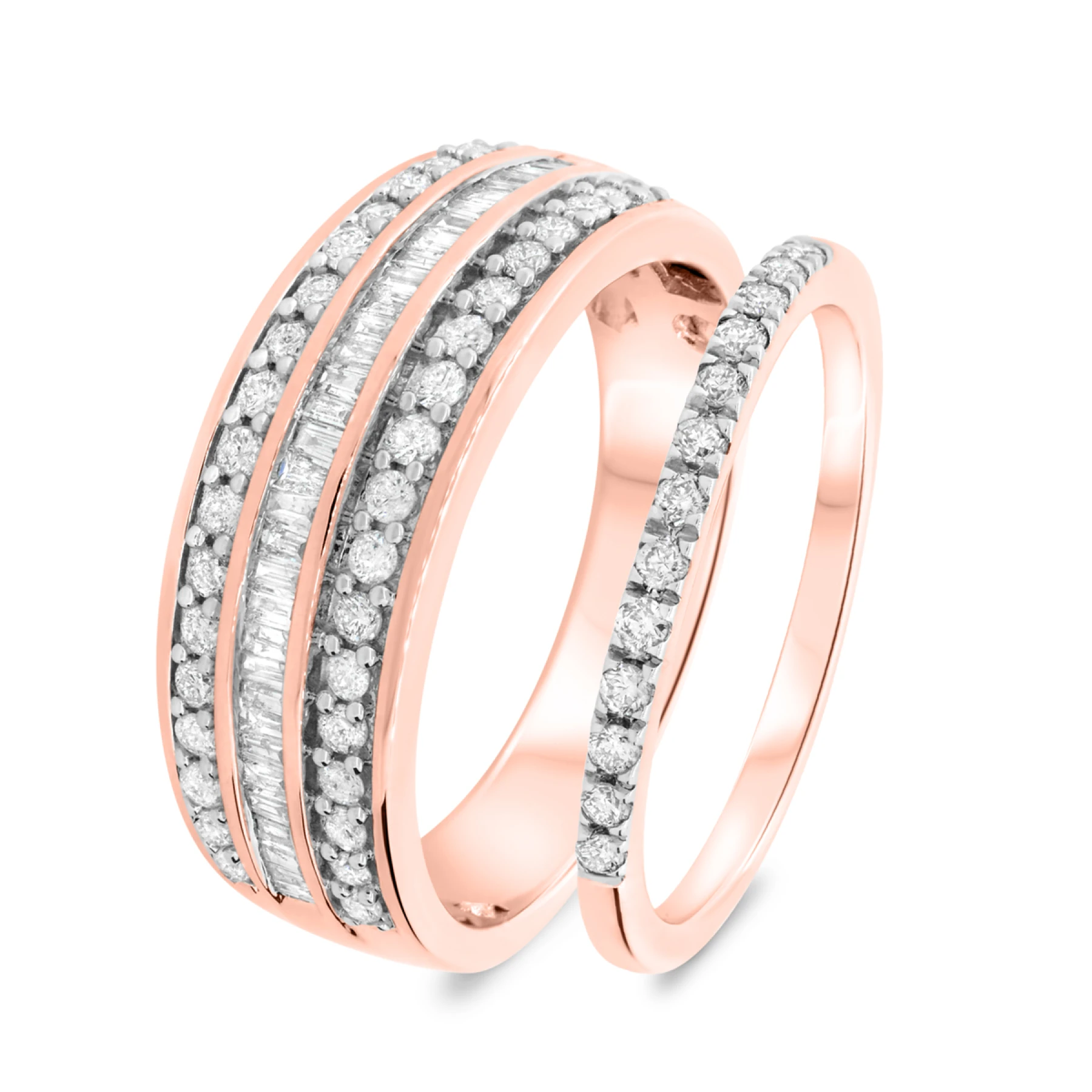 Helena 7/8 ct tw. Diamond Wedding Band Set - view 1