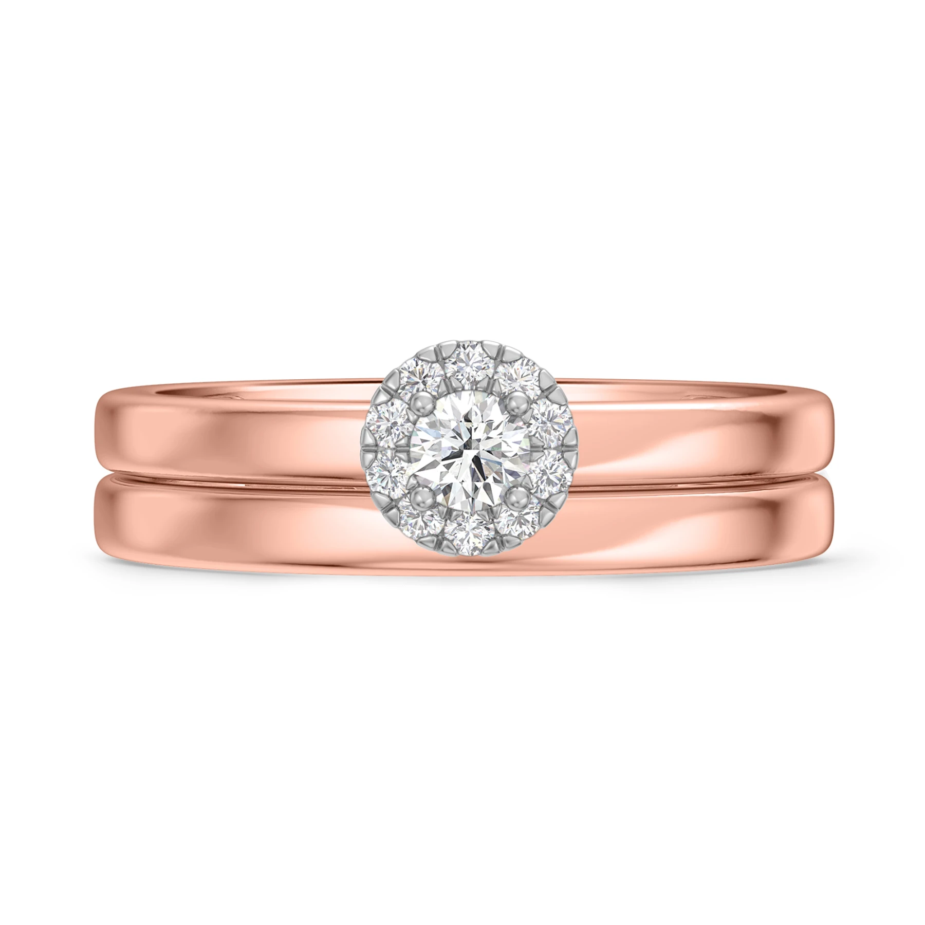 Elly 1/4 ct tw. Lab Grown Diamond Round Solitaire Bridal Set - view 1