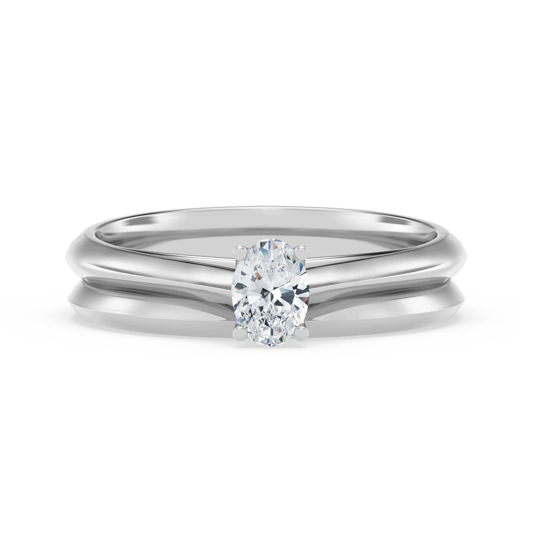 Jena 1/4 ct tw. Lab Grown Diamond Oval Solitaire Bridal Set Vermeil