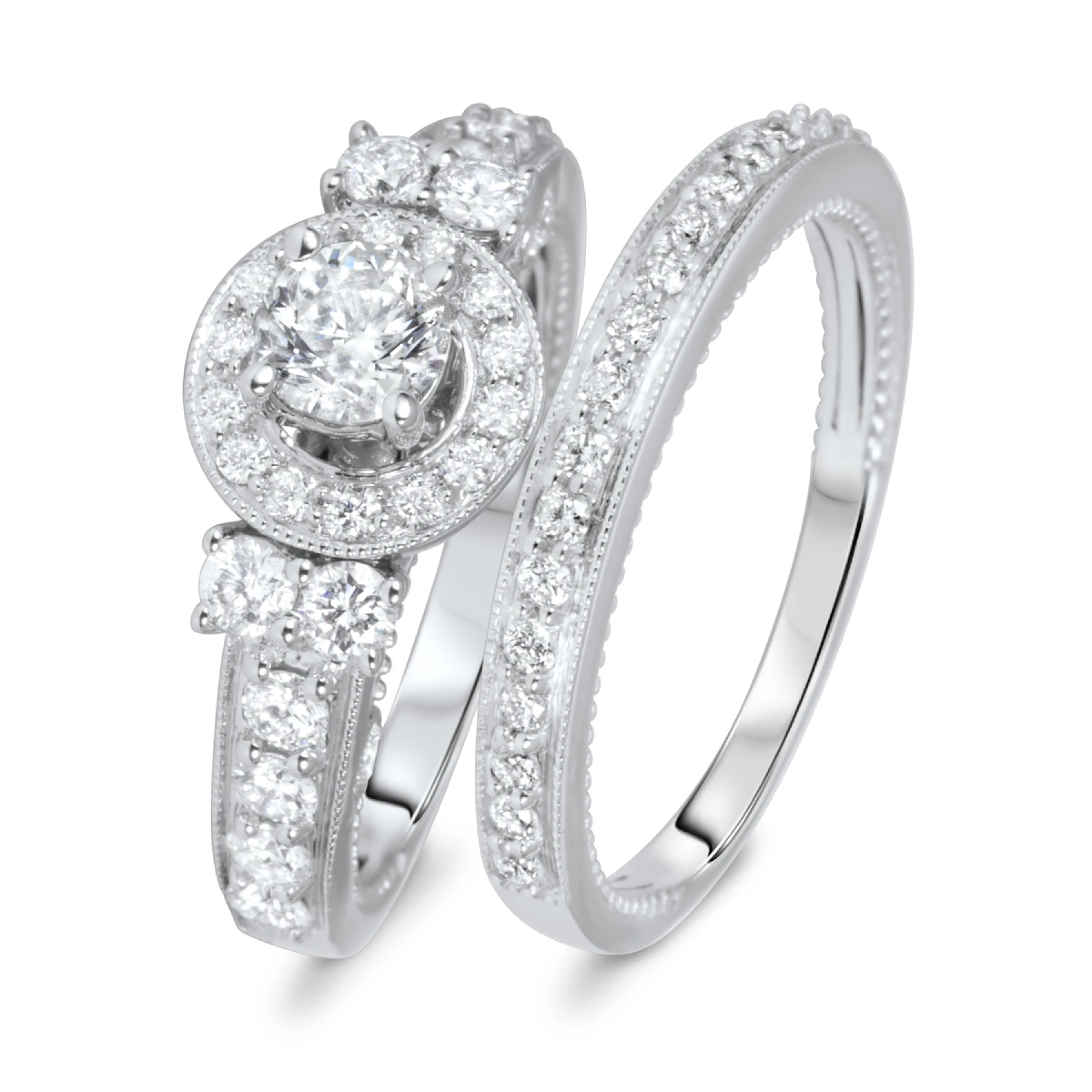 Colt 1 3/8 ct tw. Lab Grown Diamond Round Solitaire Bridal Set - view 1