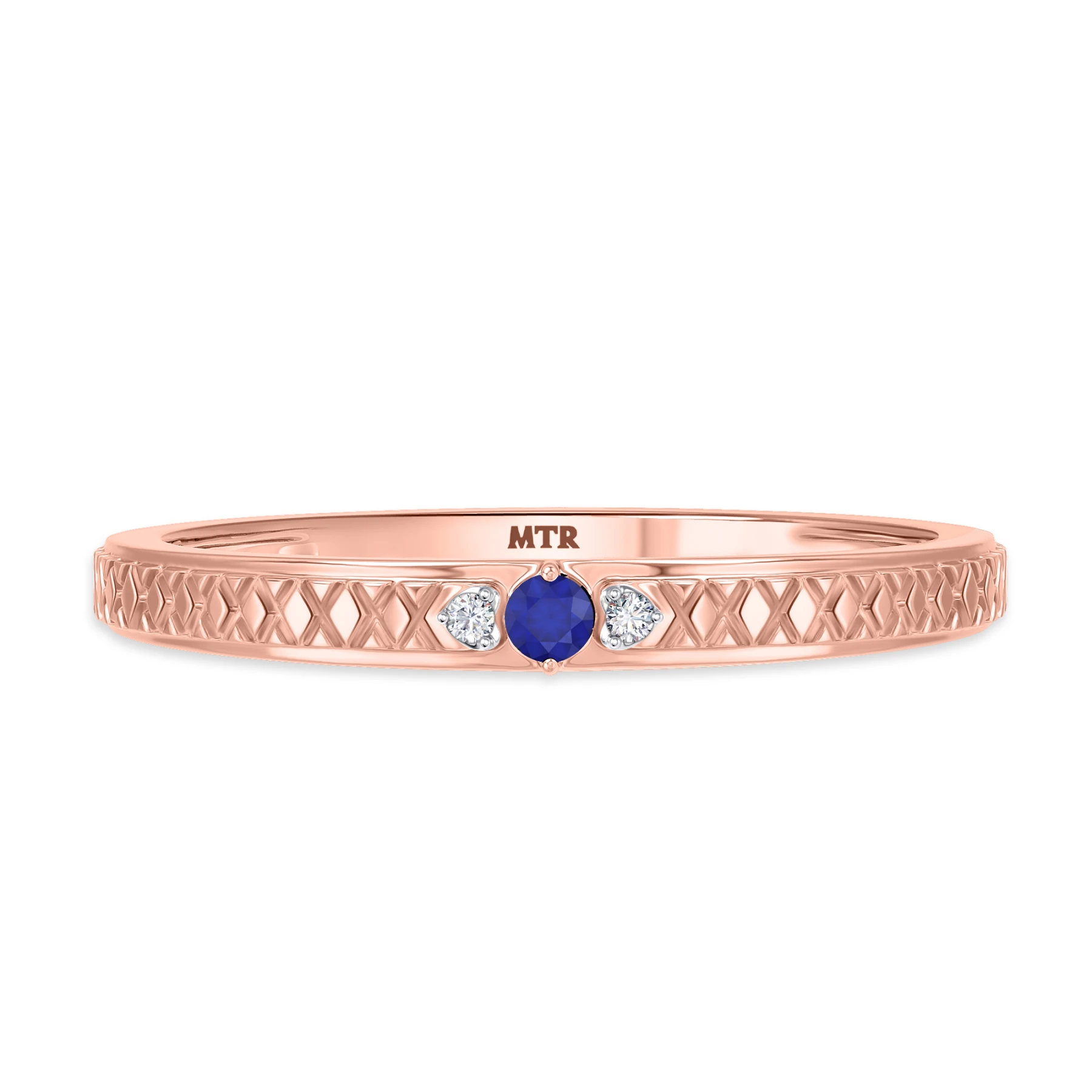 Manuka 1/15 CT. T.W. Sapphire and Diamond Ladies Wedding Band - view 1