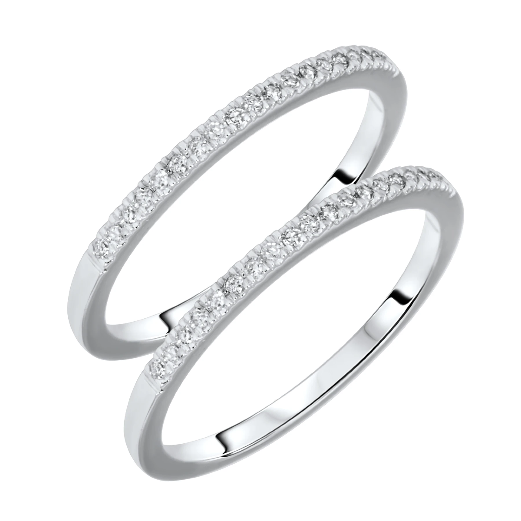 Calla 1/6 ct tw. Diamond Same Sex Ladies Band Set - view 1