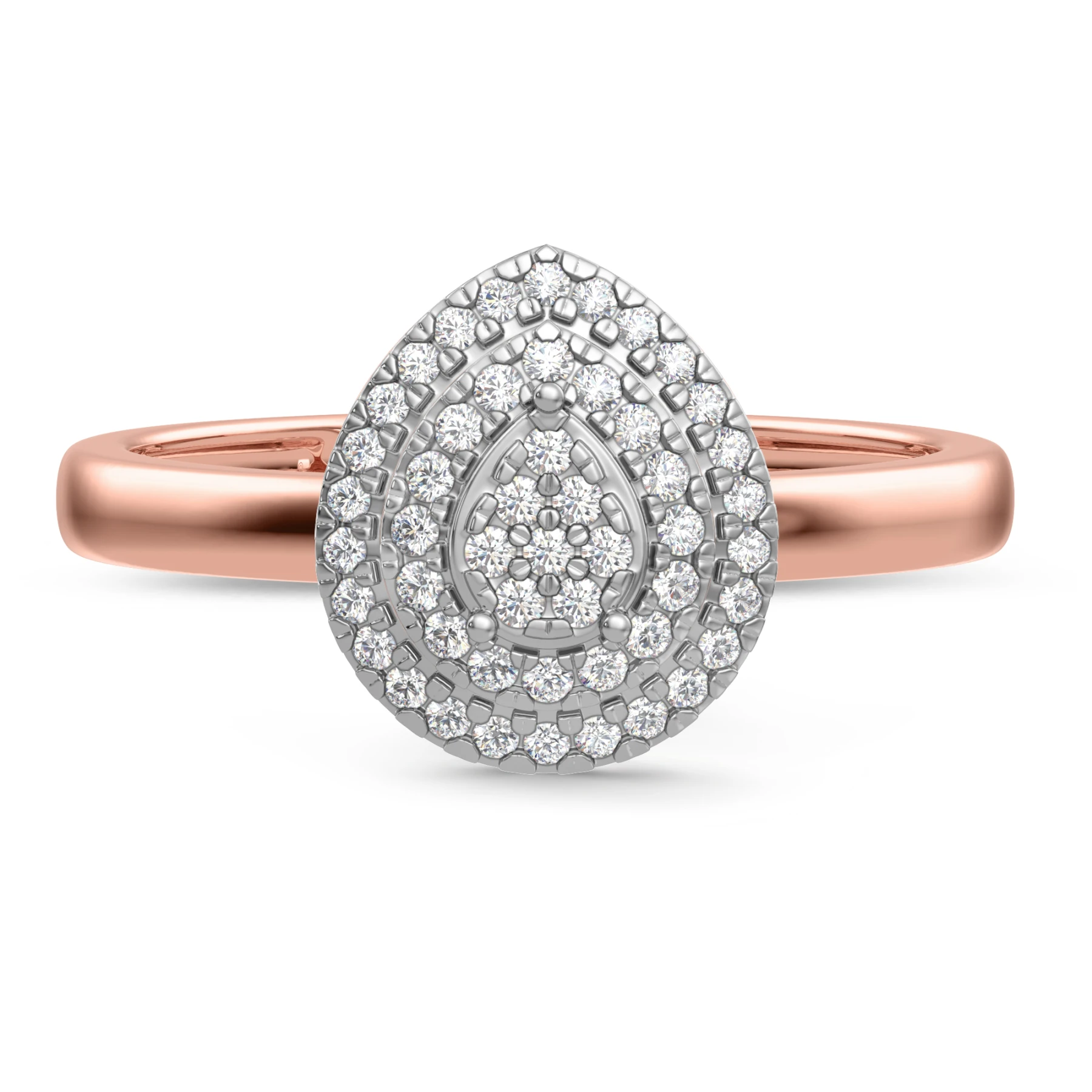 Ignaz 1/5 ct tw. Pear Cluster Engagement Ring