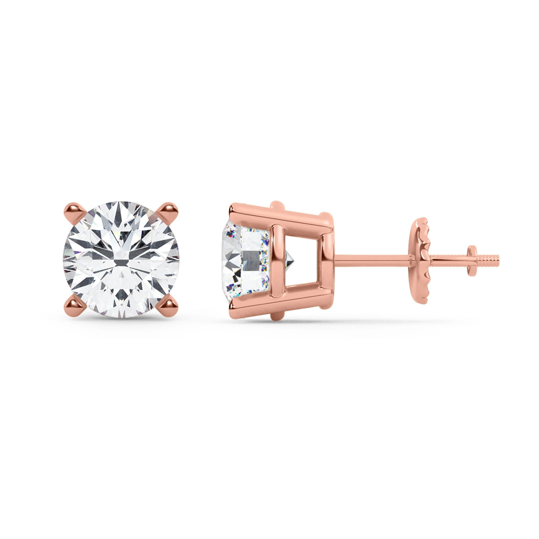 Dune 3 CT. T.W. Lab Grown Diamond Solitaire Earring