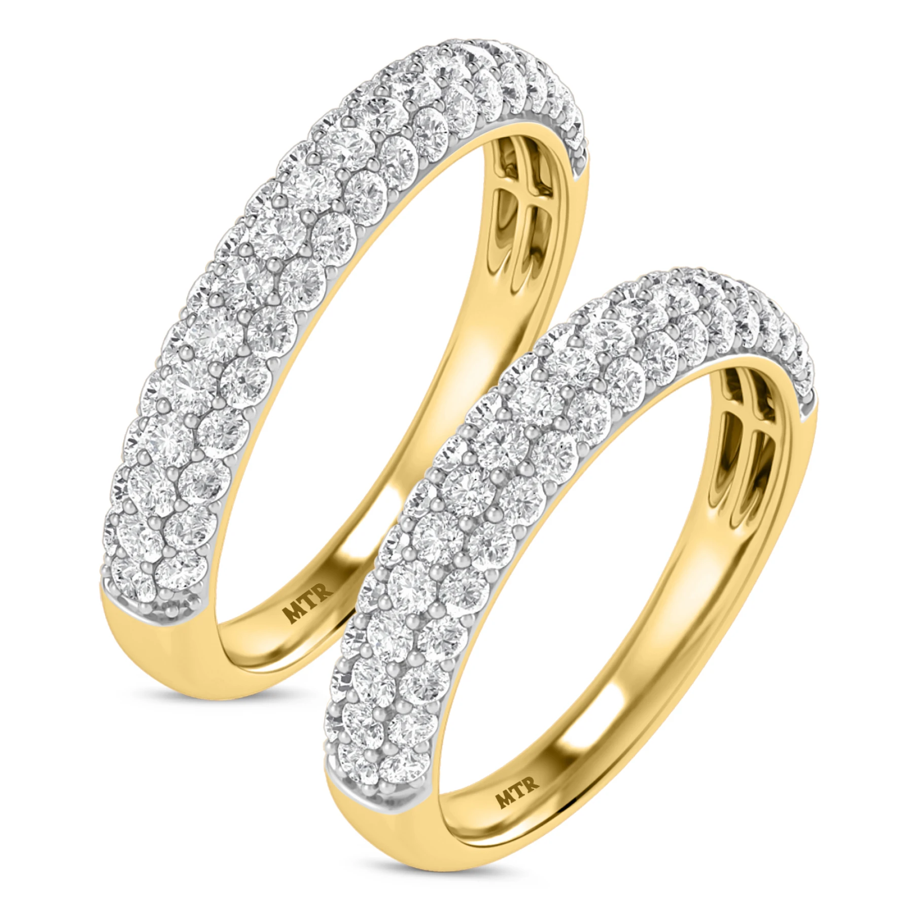 Jiles 1 1/2 ct tw. Lab Grown Diamond Wedding Band Set - view 1
