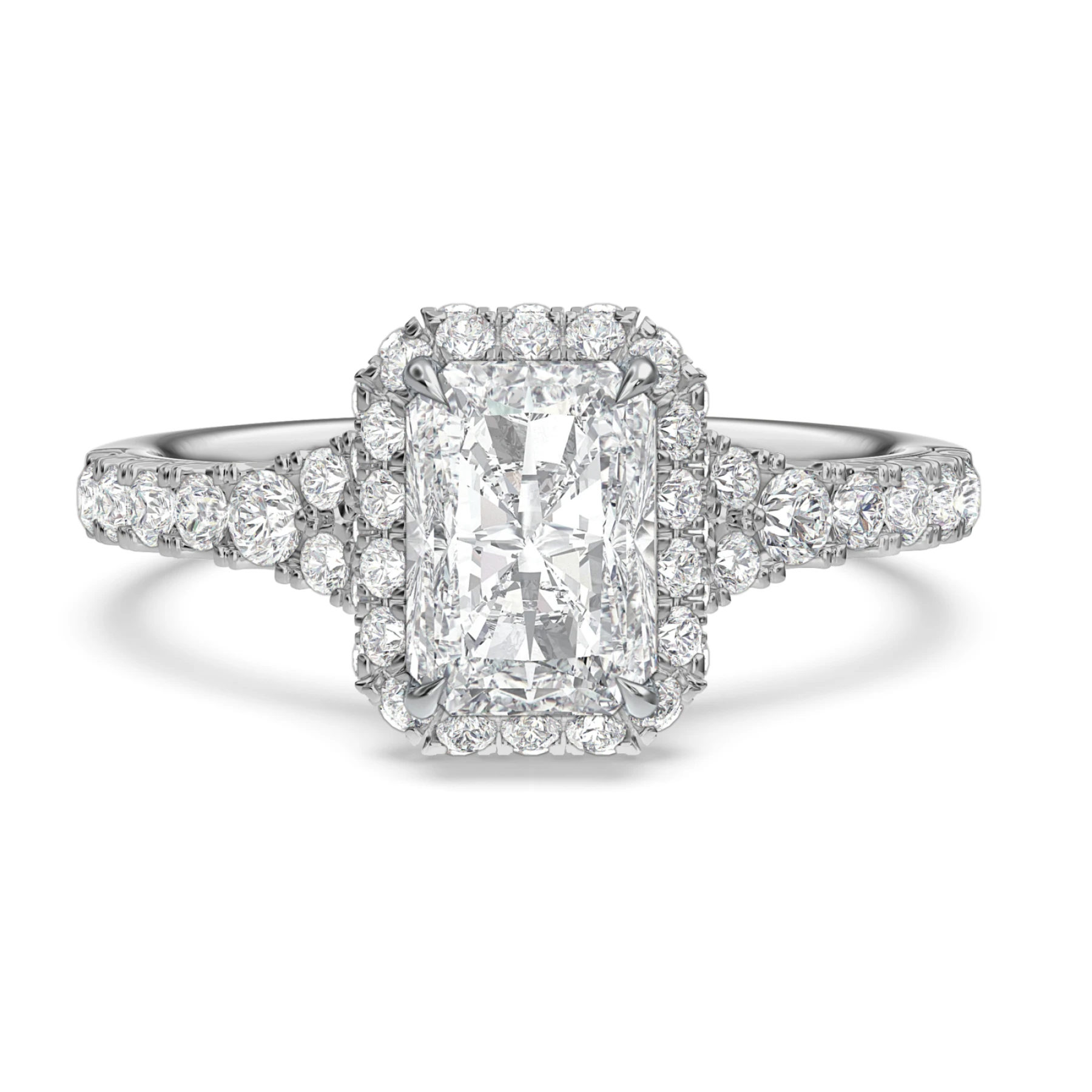 Renata 2 3/4 ct tw. Lab Grown Diamond Radiant Solitaire Engagement Ring Vermeil