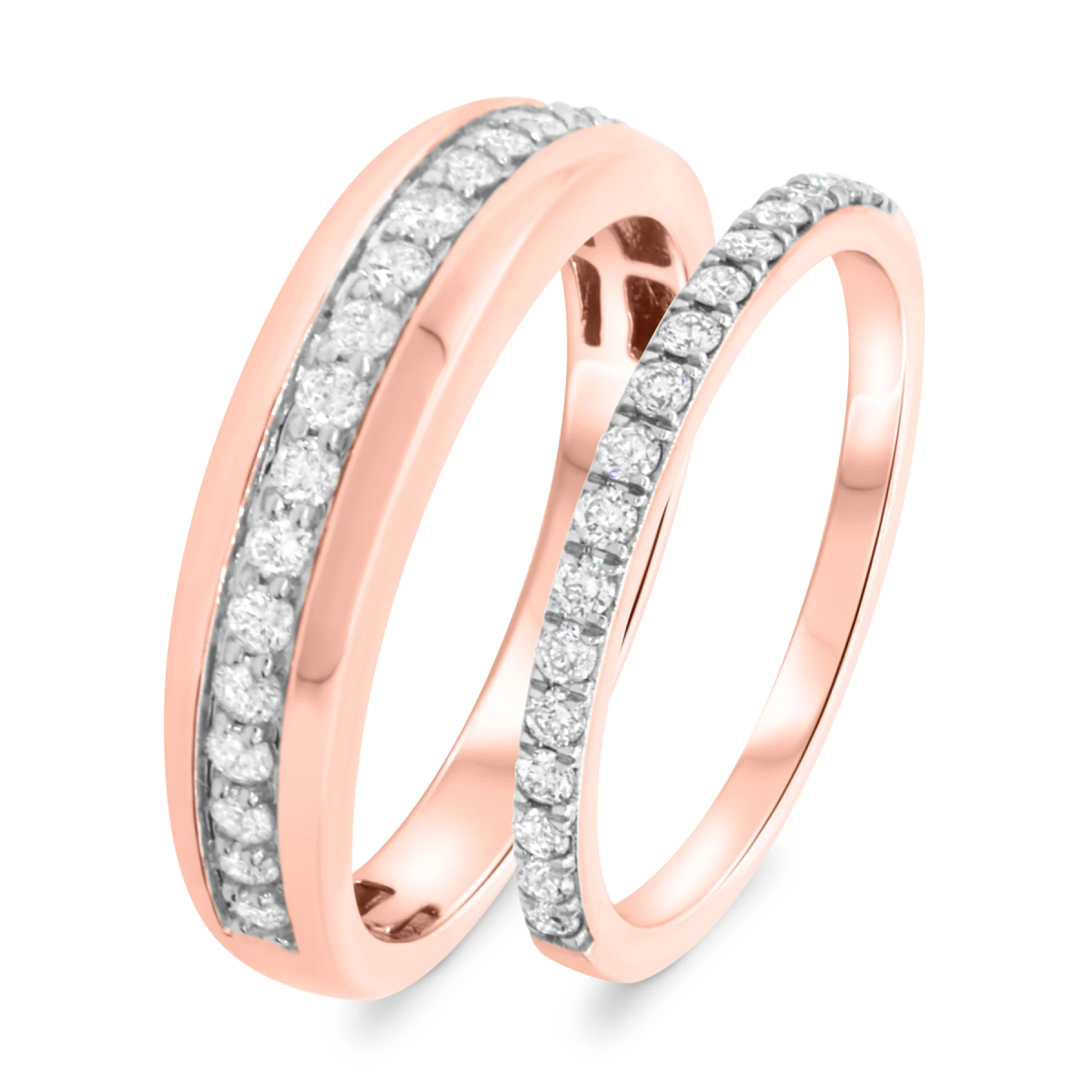 Dothan 3/4 ct tw. Lab Grown Diamond Wedding Band Set - view 1