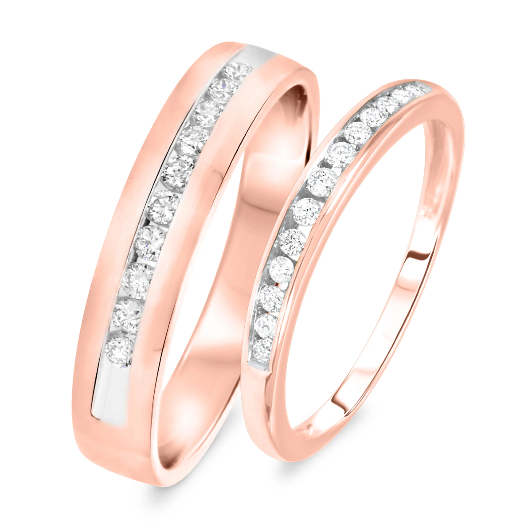 Janice 3/8 ct tw. Diamond Wedding Band Set - view 1