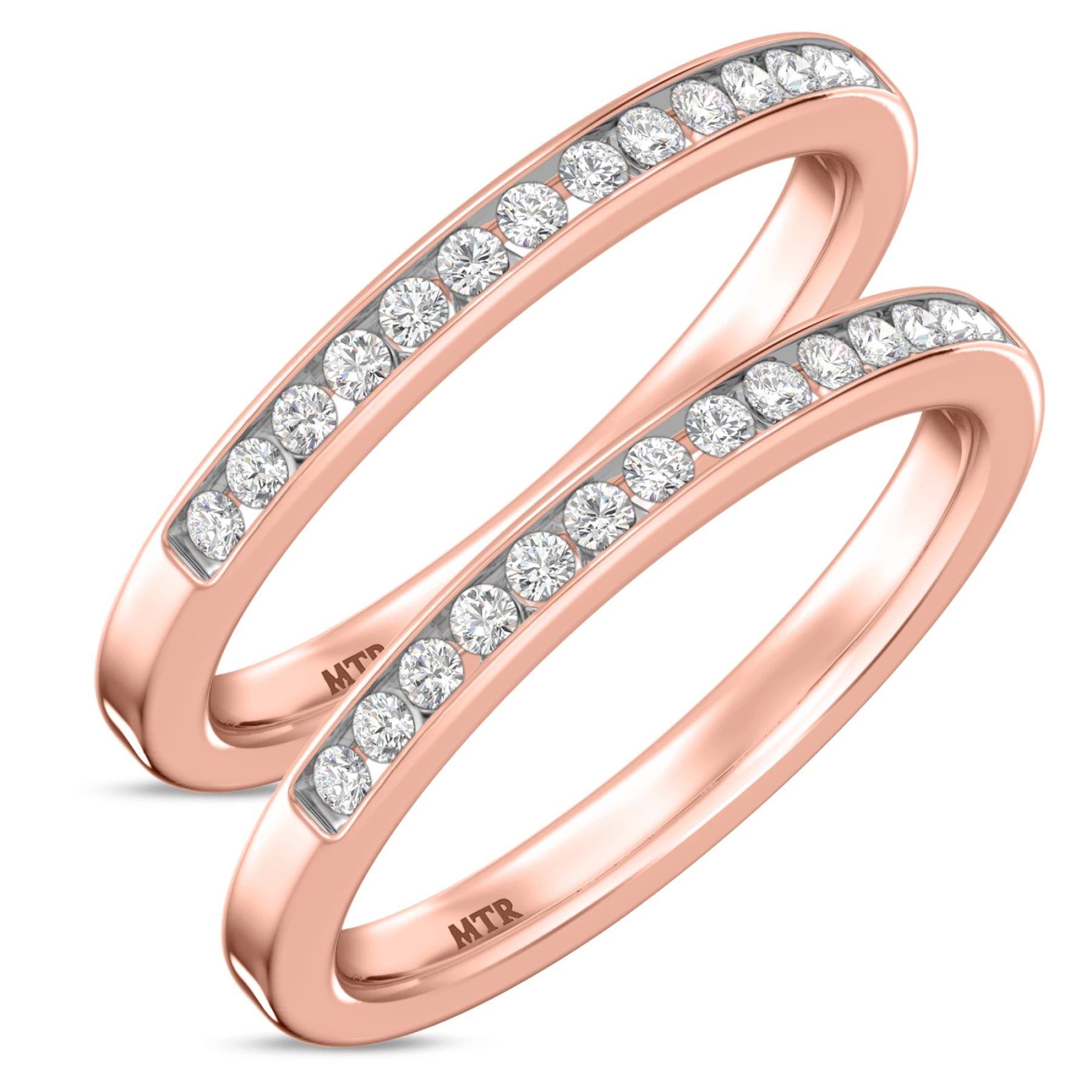 Samaria 3/8 ct tw. Lab Grown Diamond Same Sex Ladies Band Set - view 1