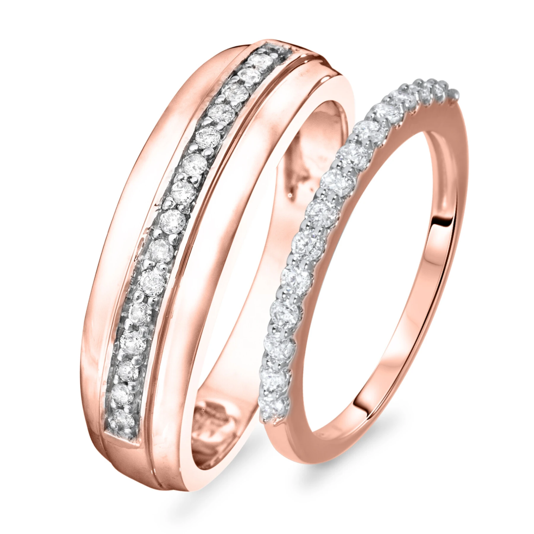 Blake 1/2 ct tw. Diamond Wedding Band Set - view 1