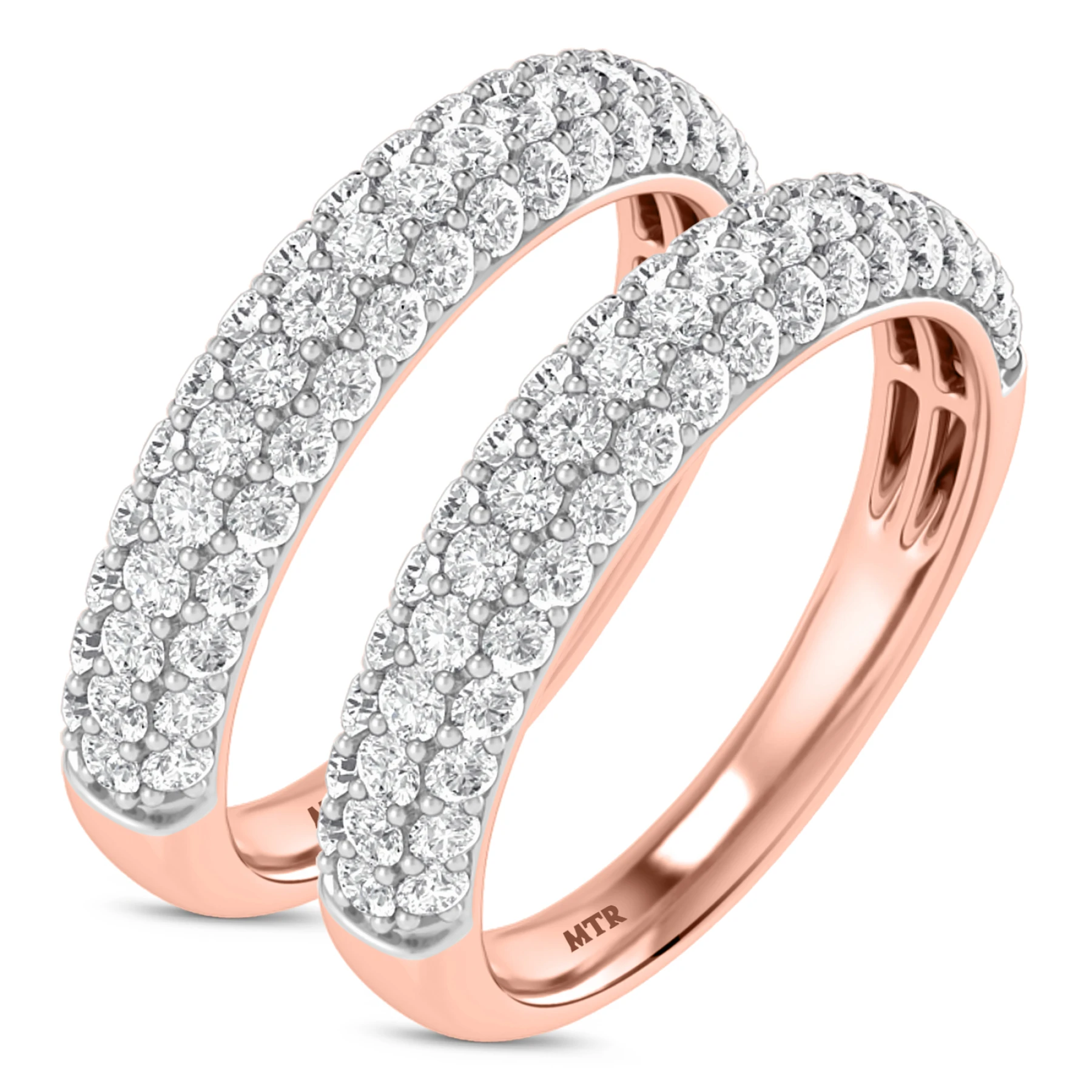 Jiles 1 1/3 ct tw. Lab Grown Diamond Same Sex Ladies Band Set - view 1