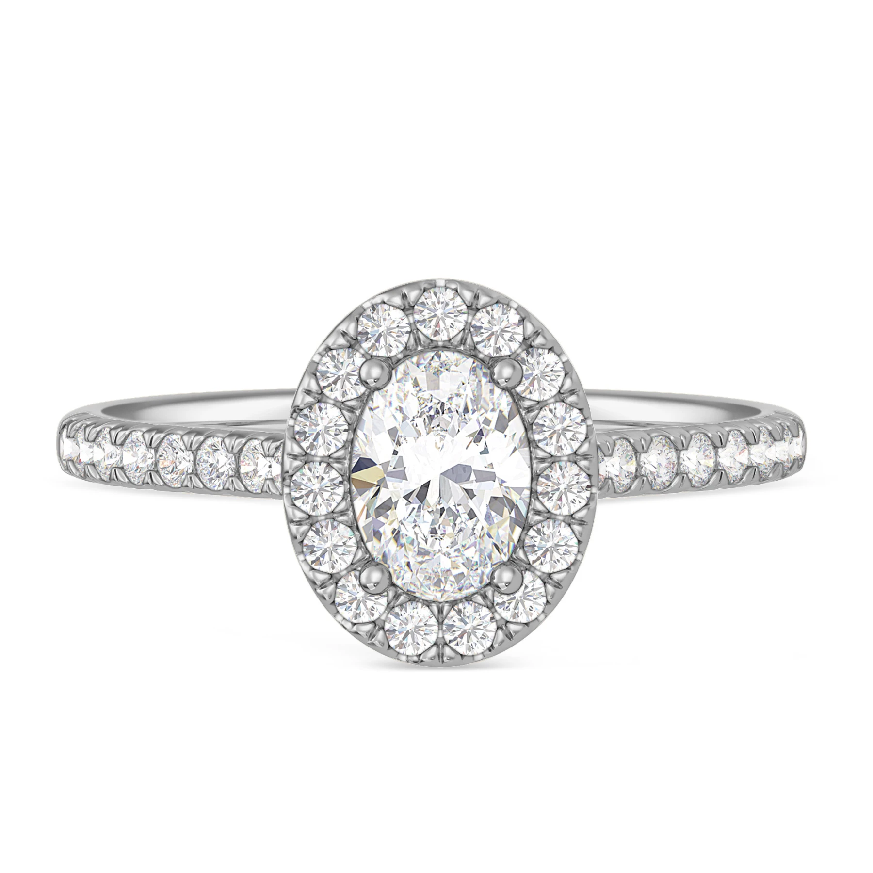 Adeola 1 1/10 ct tw. Lab Grown Diamond Oval Solitaire Engagement Ring Vermeil