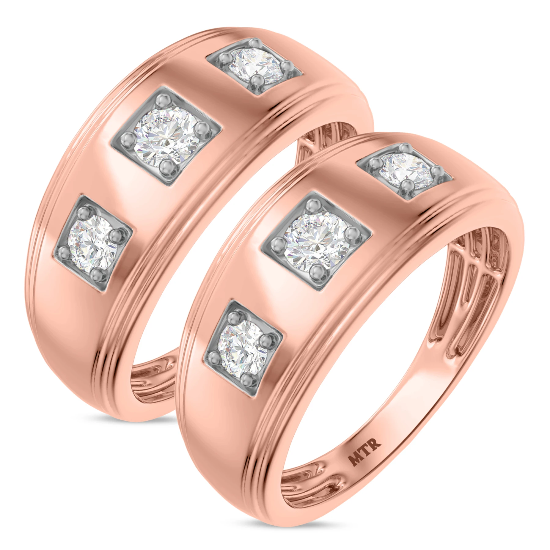 Nino 1 1/8 ct tw. Lab Grown Diamond Same Sex Mens Band Set - view 1