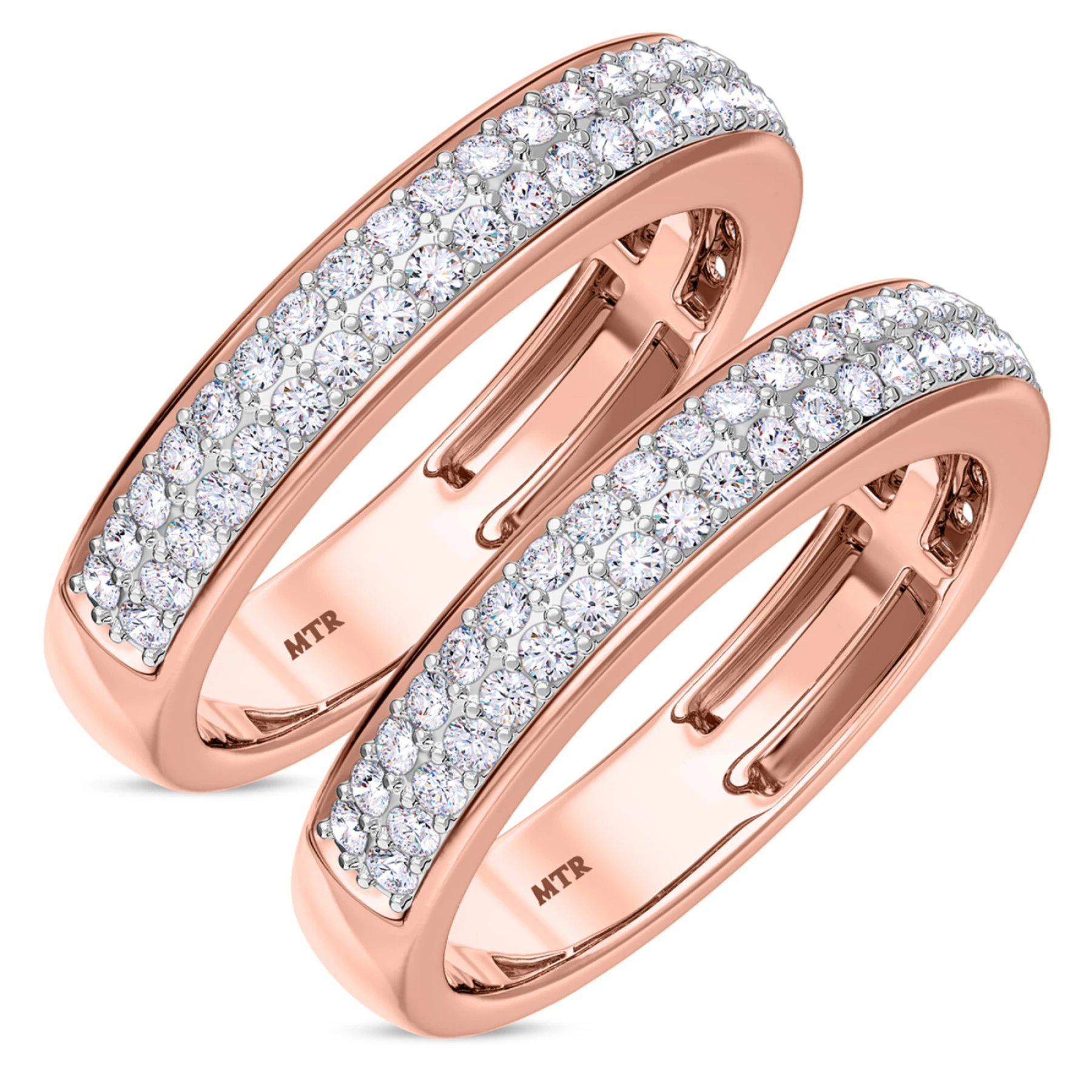 Iris 1 3/8 ct tw. Diamond Same Sex Mens Band Set