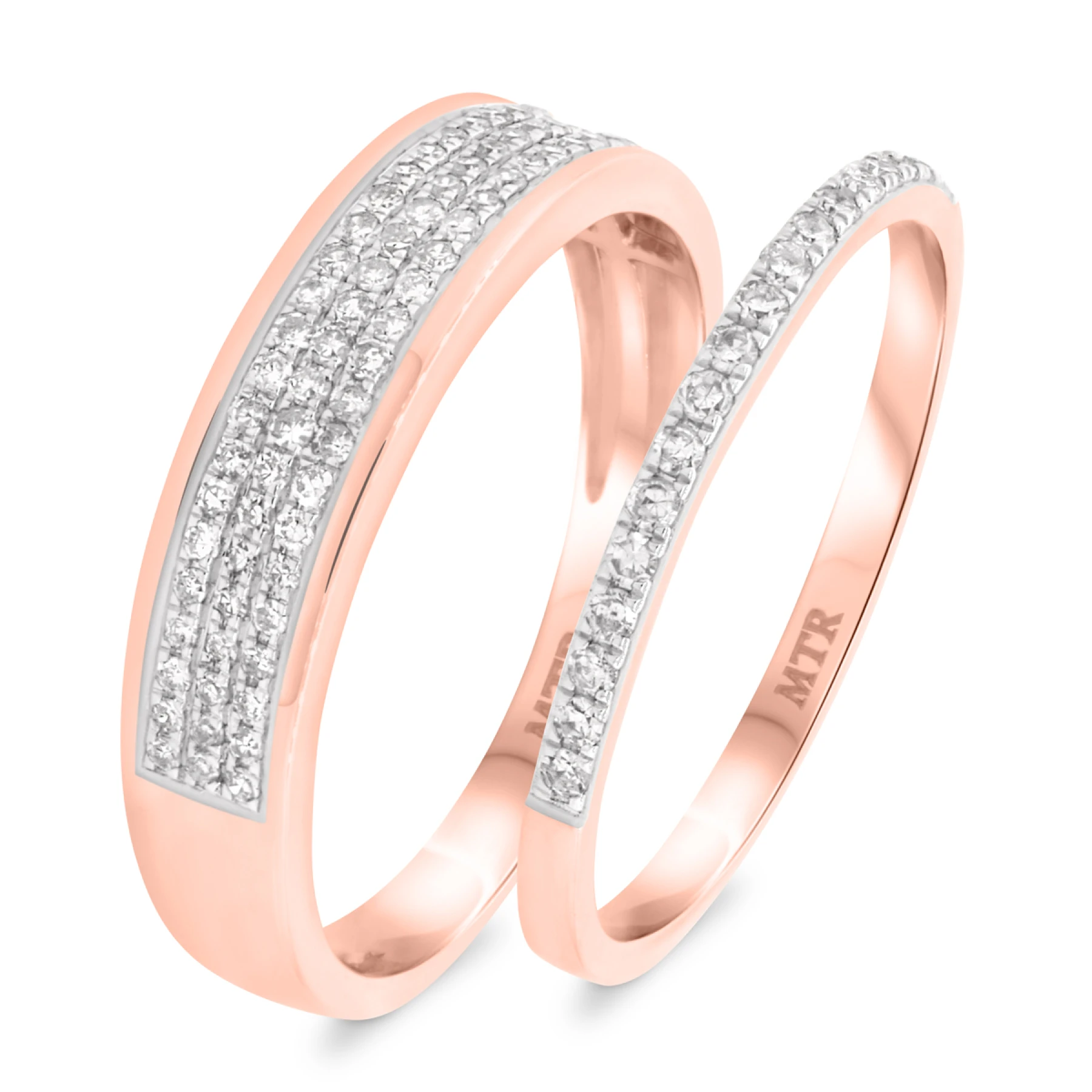 Otto 1/2 ct tw. Diamond Wedding Band Set - view 1