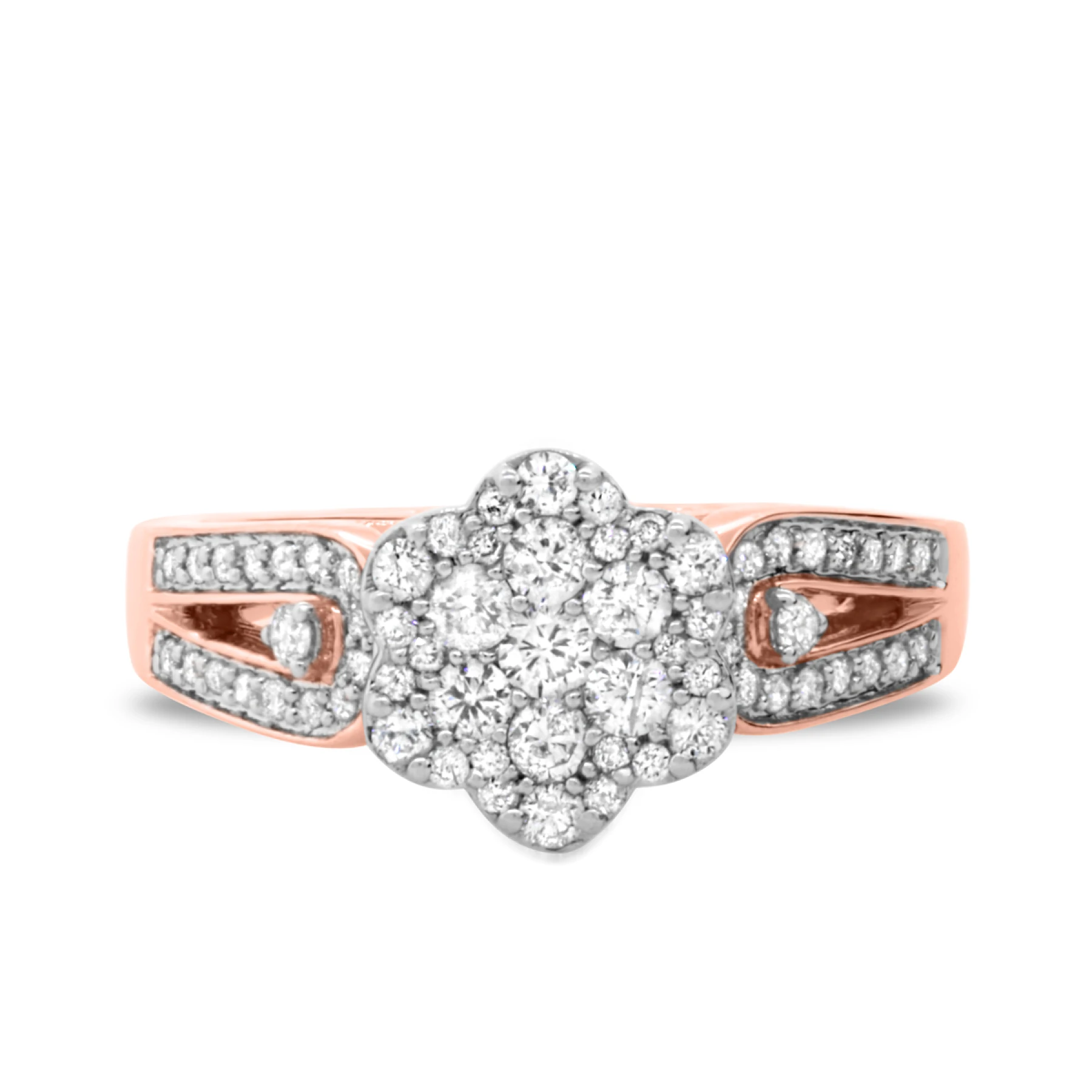 Melanie 2/3 ct tw. Diamond Fancy Cluster Engagement Ring - view 1