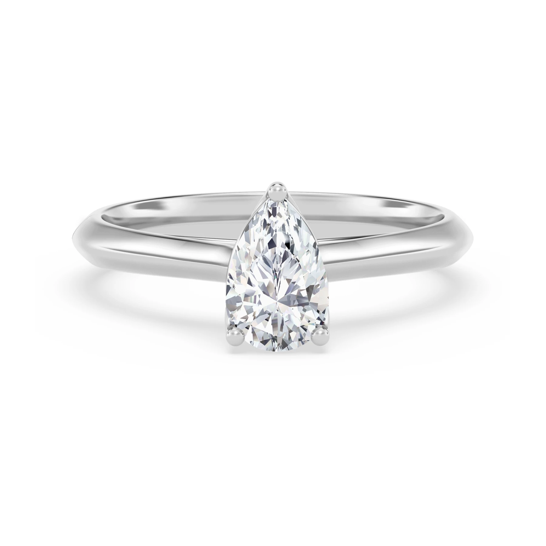 Jena 3/4 ct tw. Lab Grown Diamond Pear Solitaire Engagement Ring Vermeil