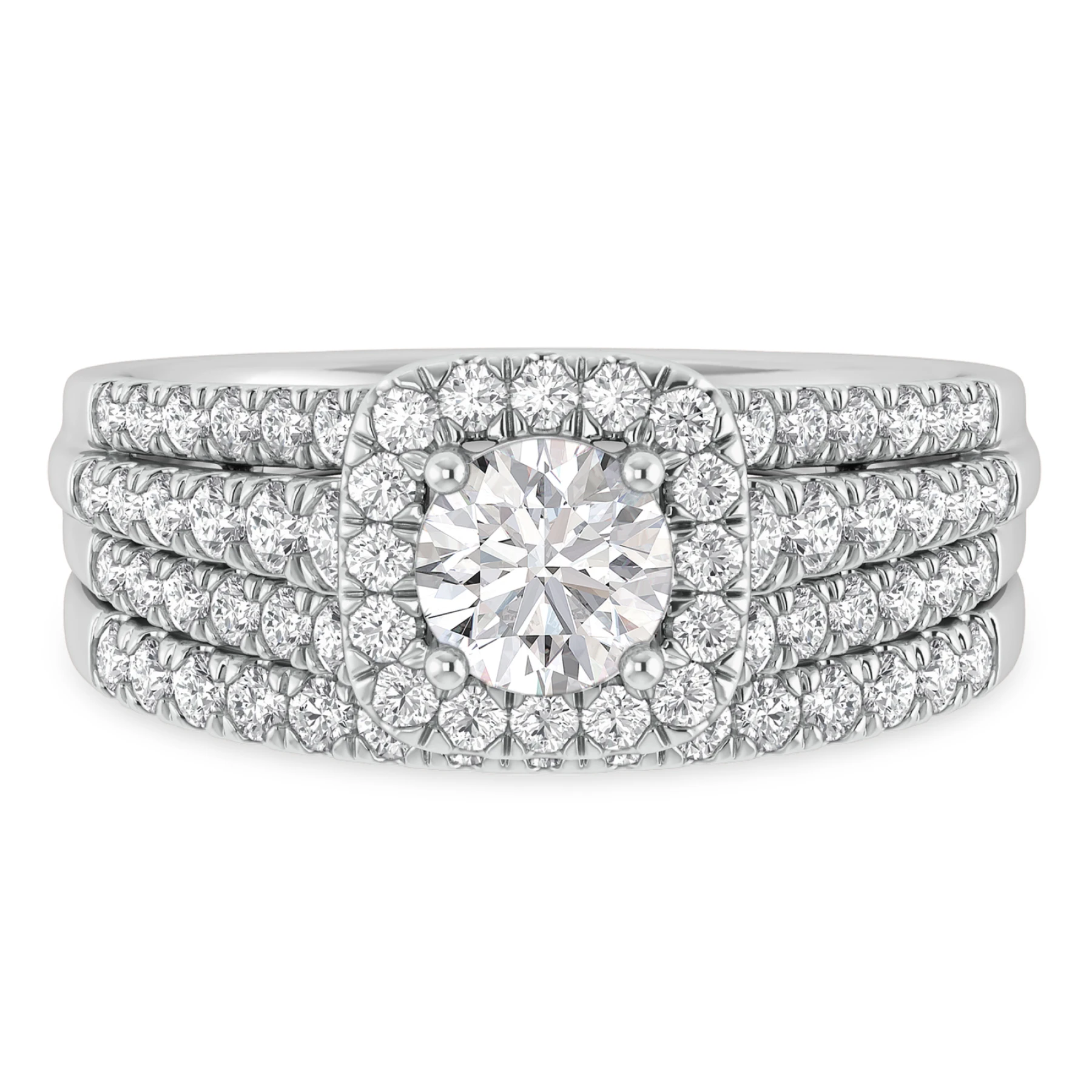 Davi 1 1/2 ct tw. Lab Grown Diamond Round Solitaire Bridal Set - view 1