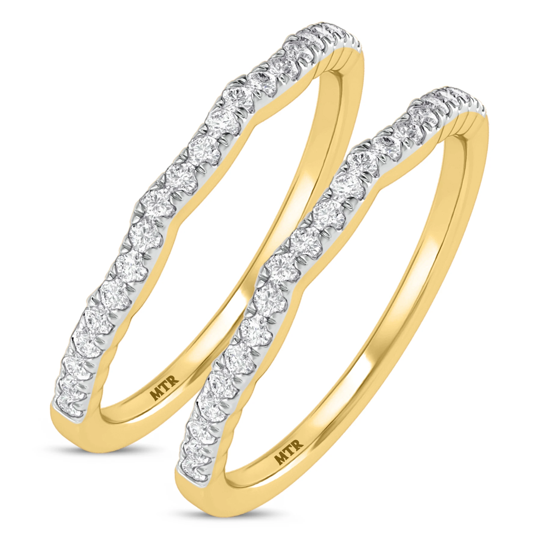 Amado 1/4 ct tw. Lab Grown Diamond Same Sex Ladies Band Set - view 1