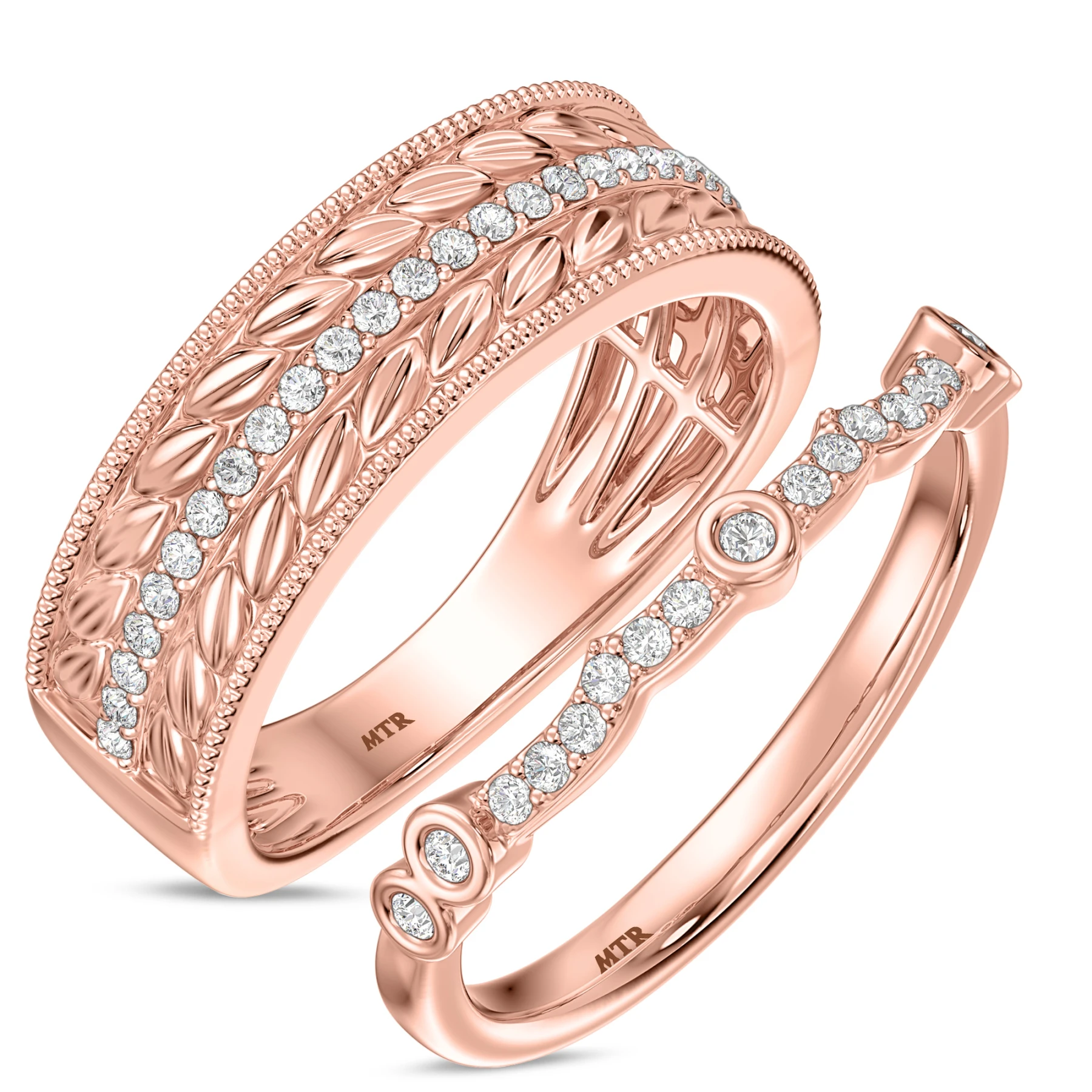 Virelle 1/3 ct tw. Lab Grown Diamond Wedding Band Set