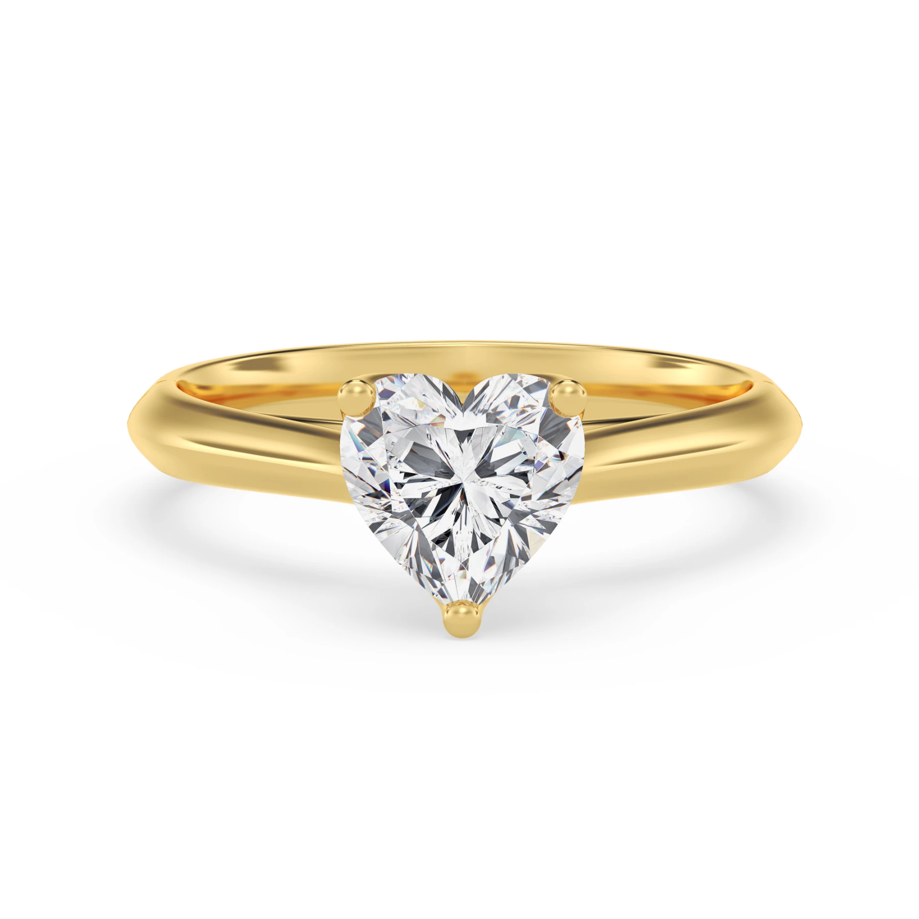 Jena 3/4 ct tw. Lab Grown Diamond Heart Solitaire Engagement Ring Vermeil