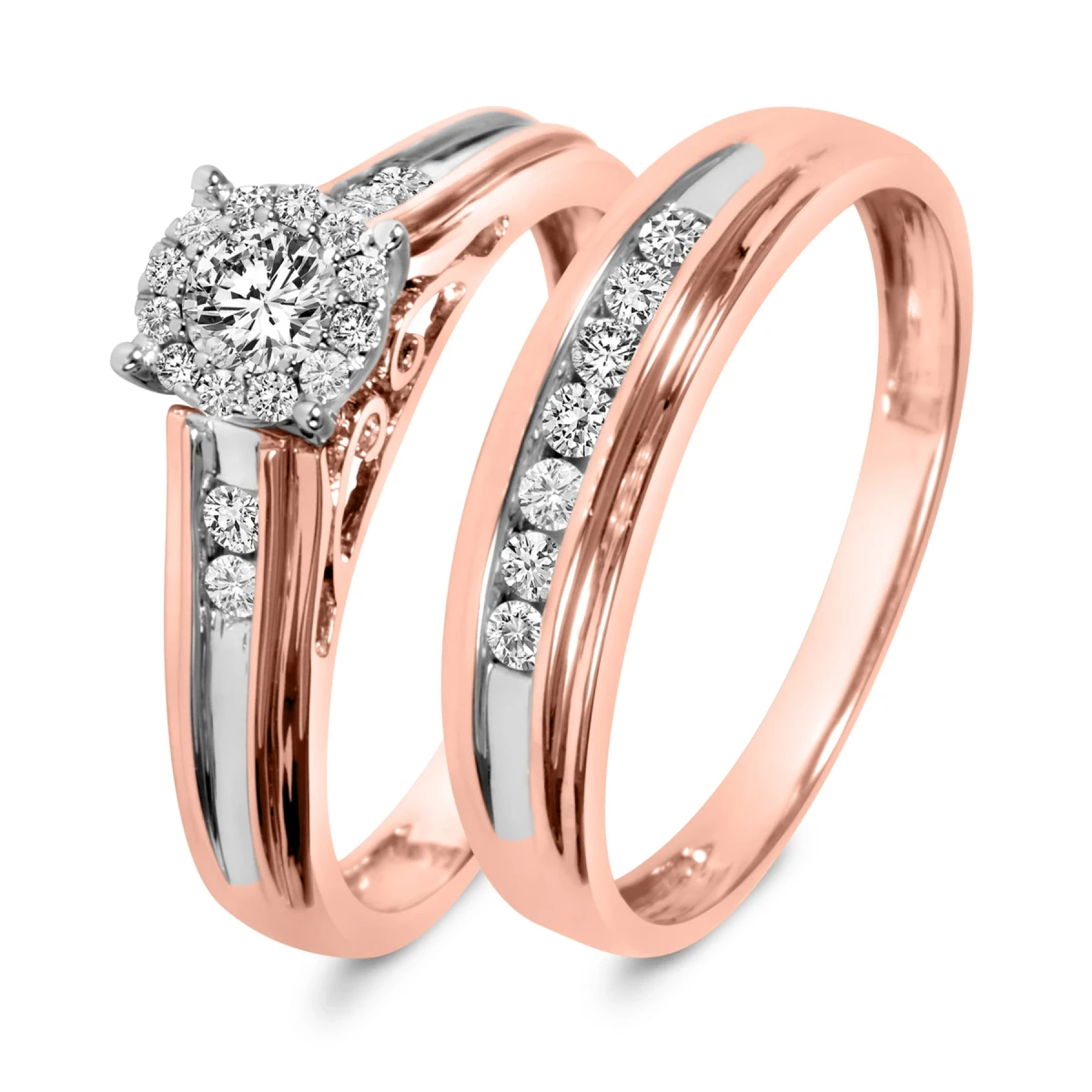 Tallulah 1/2 Carat T.W. Diamond Round Cluster Bridal Set - view 1