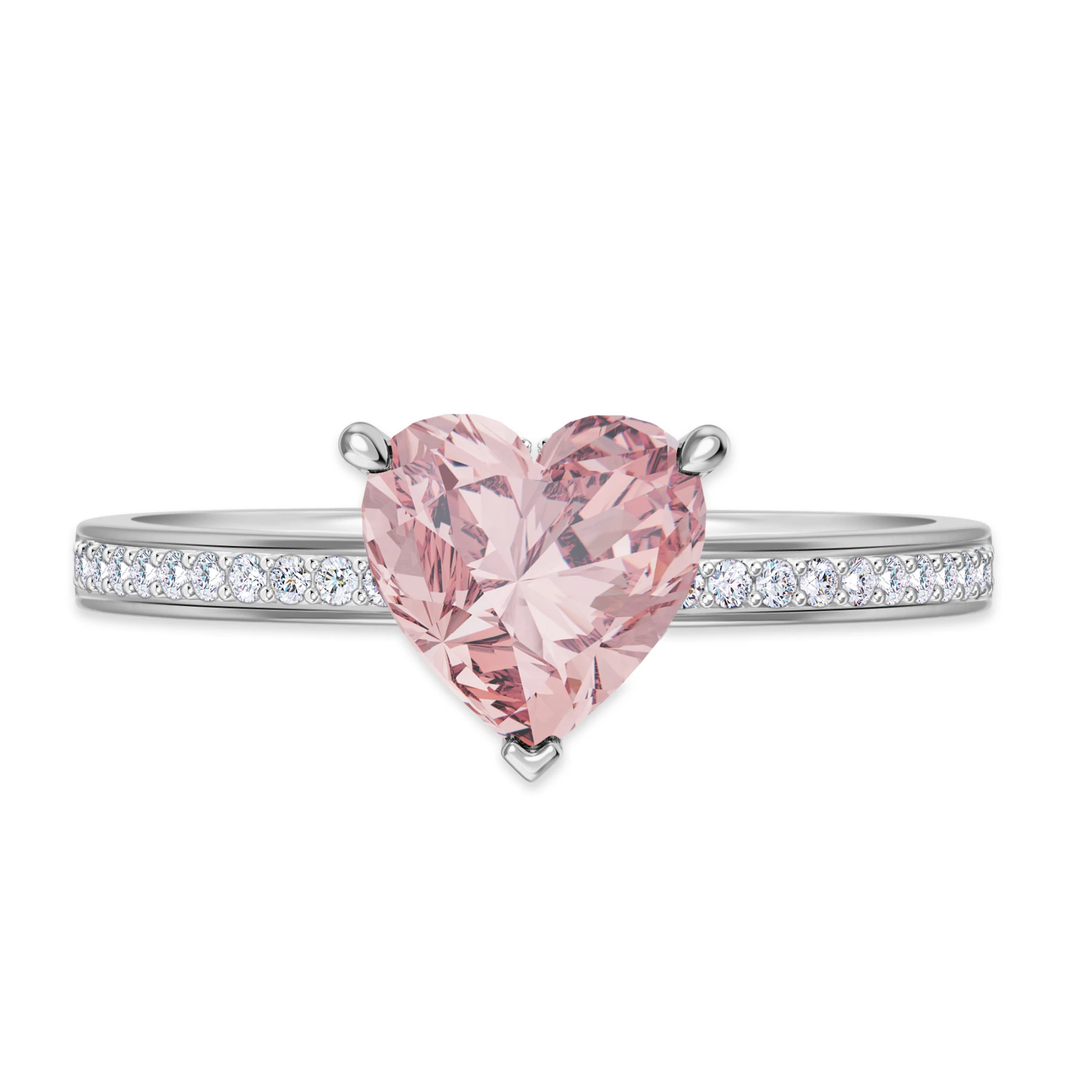 Arman 2 1/6 CT. T.W. Morganite and diamond Engagement Ring Vermeil